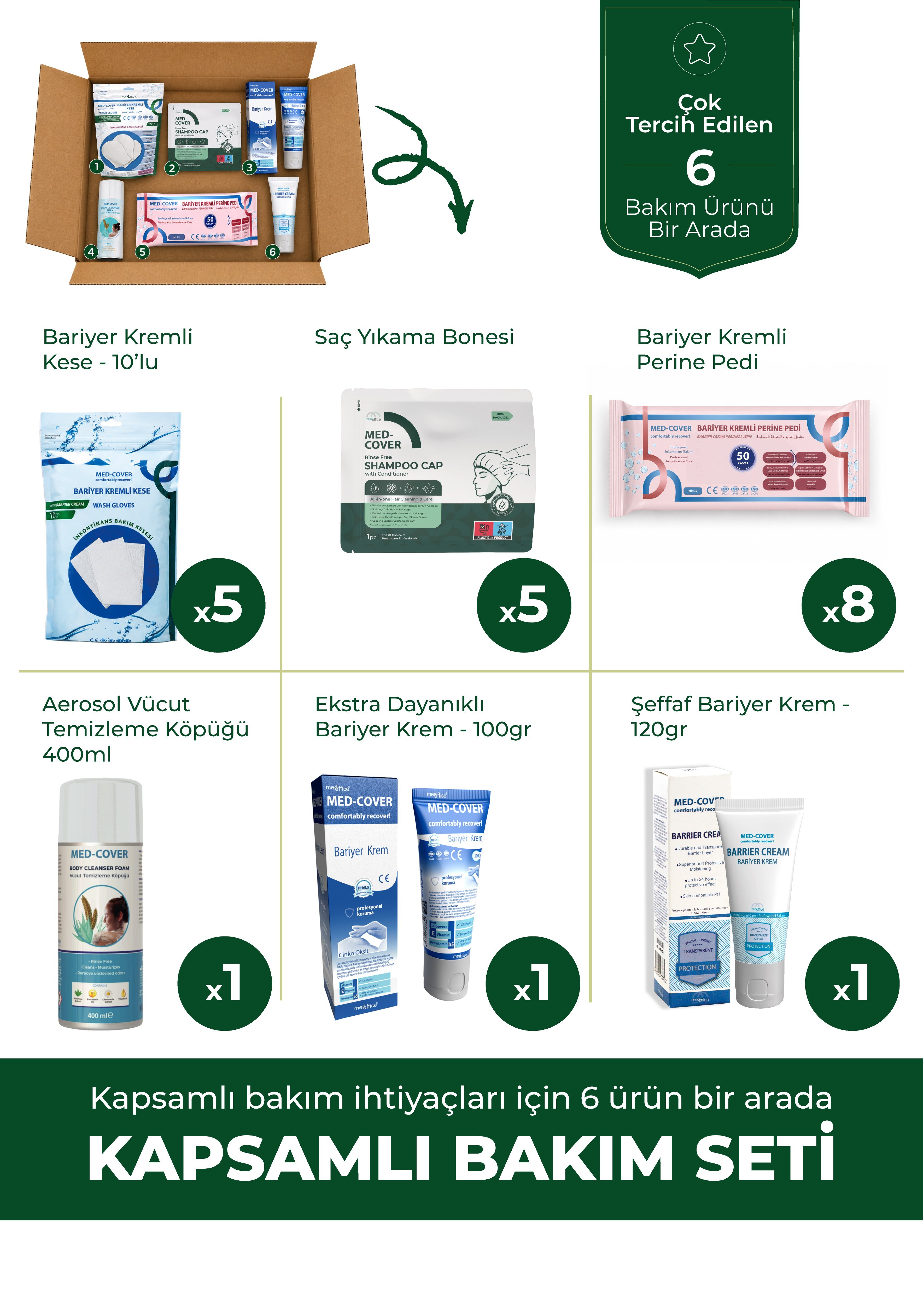 MED-COVER Kapsamlı Bakım Seti
