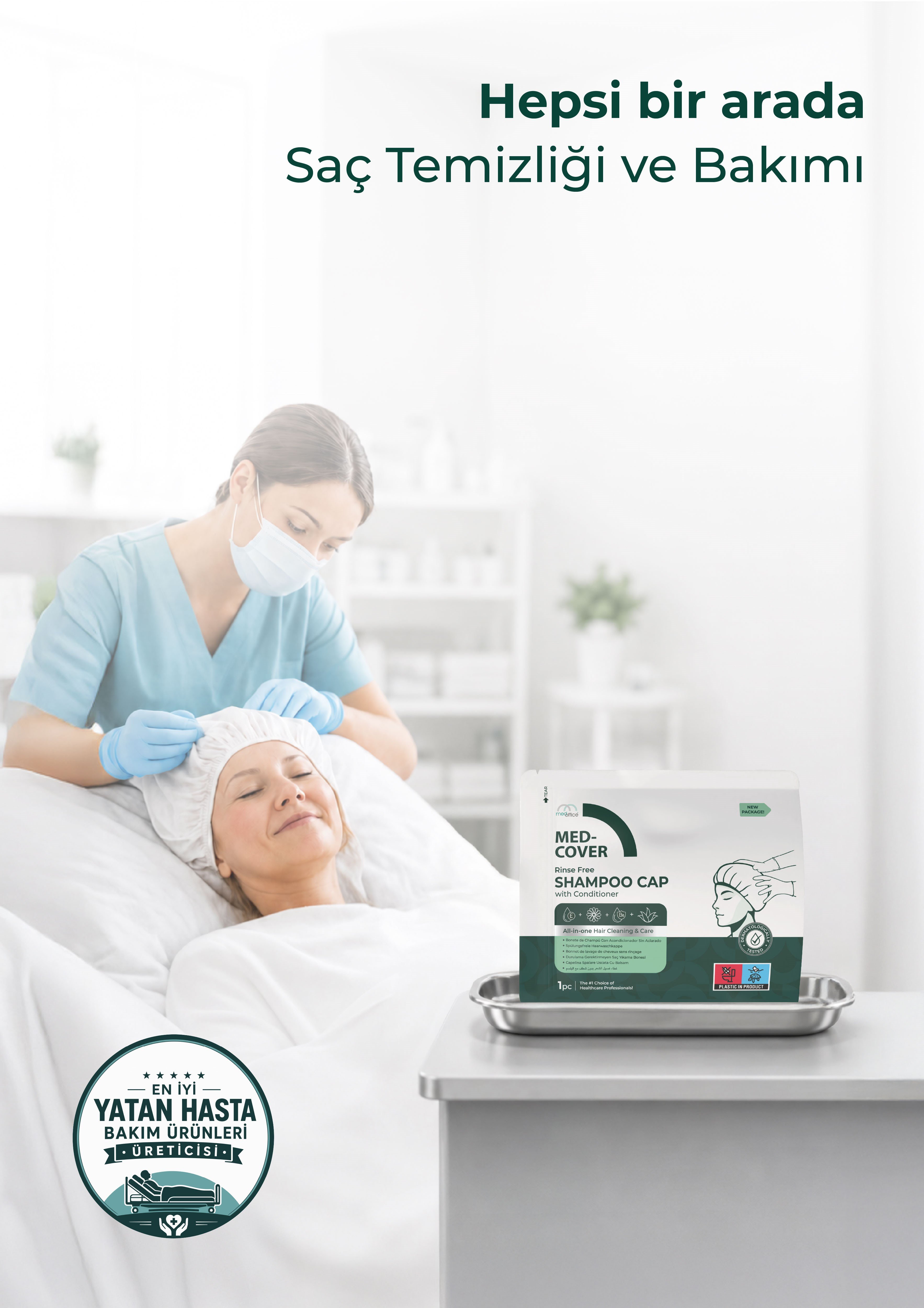 Med-Cover ShampooCap Saç Yıkama Bonesi x 12 adet