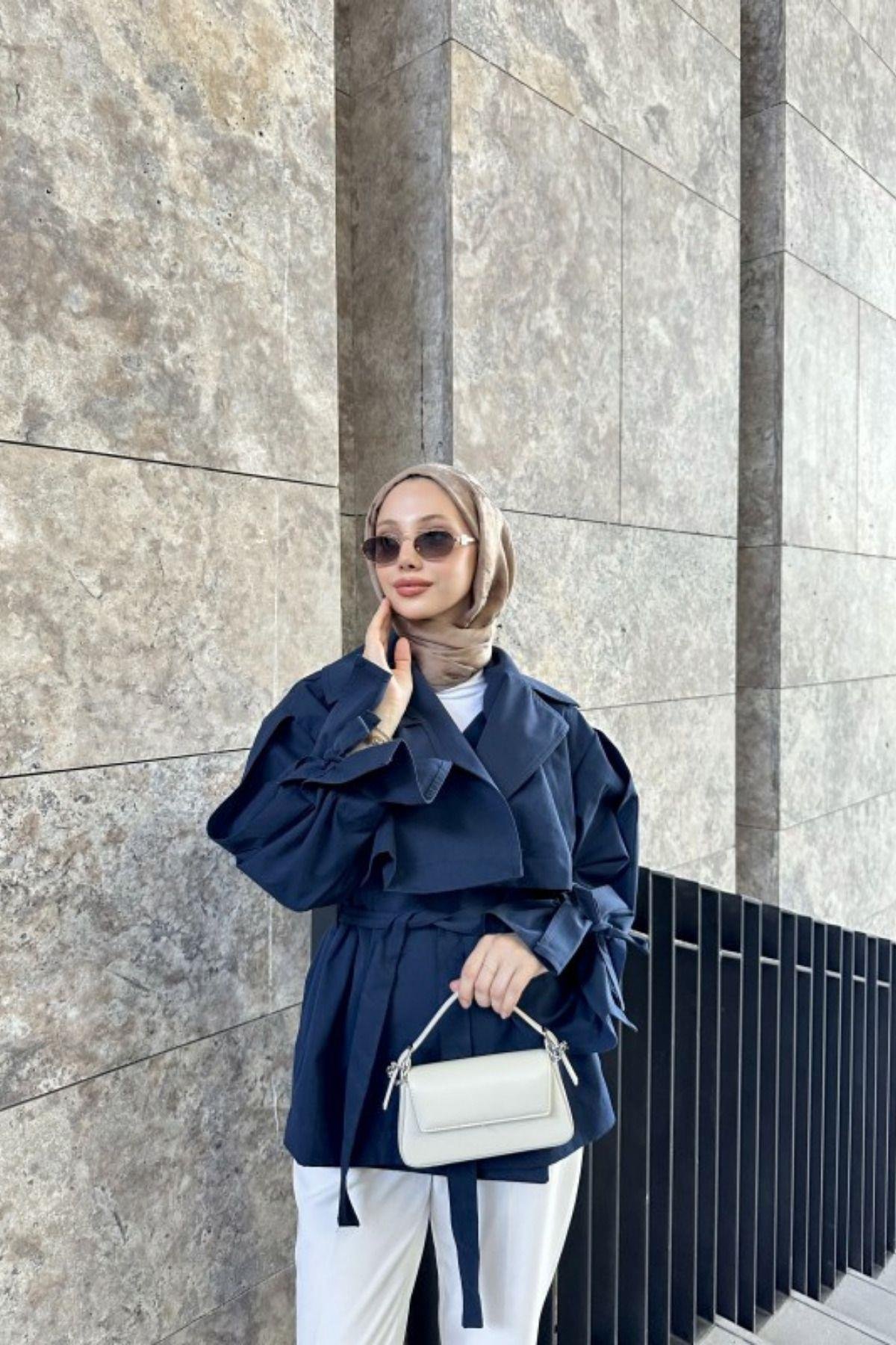 Oversize Kemerli  Trençkot - Şık ve Modern