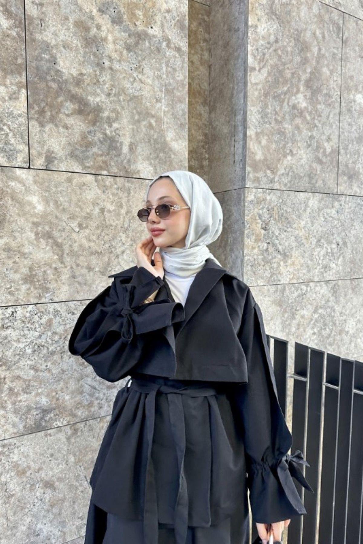 Oversize Kemerli  Trençkot - Şık ve Modern