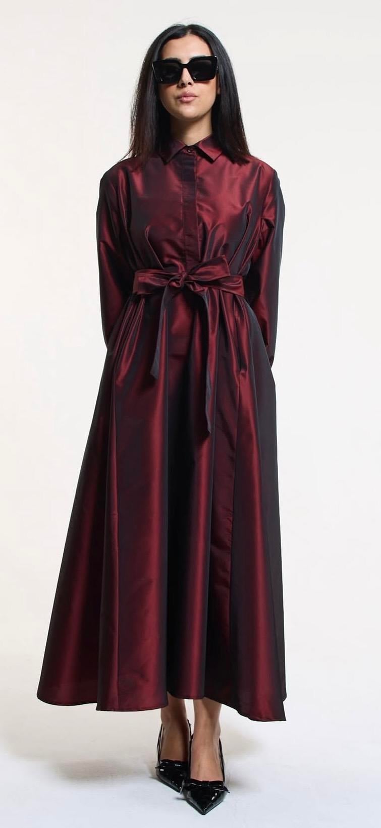Cherry Tafta Elbise | Bordo 🍒 