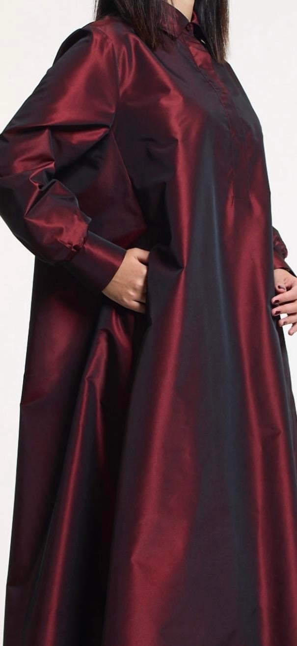 Cherry Tafta Elbise | Bordo 🍒 