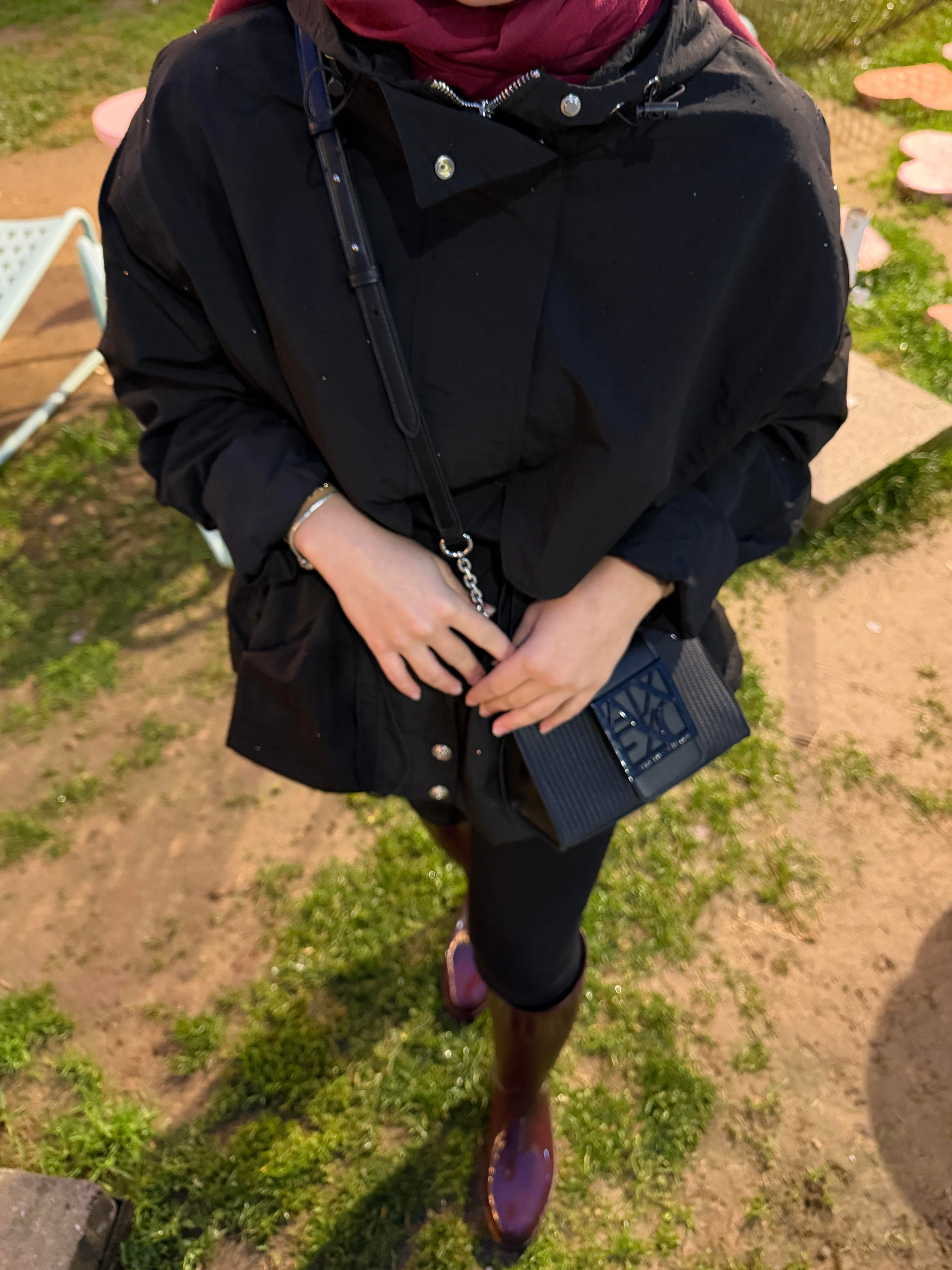 shine parka ithal siyah