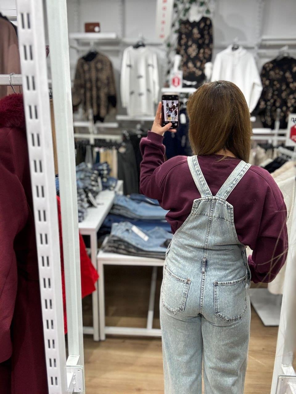 Denim Basic Salopet Tulum