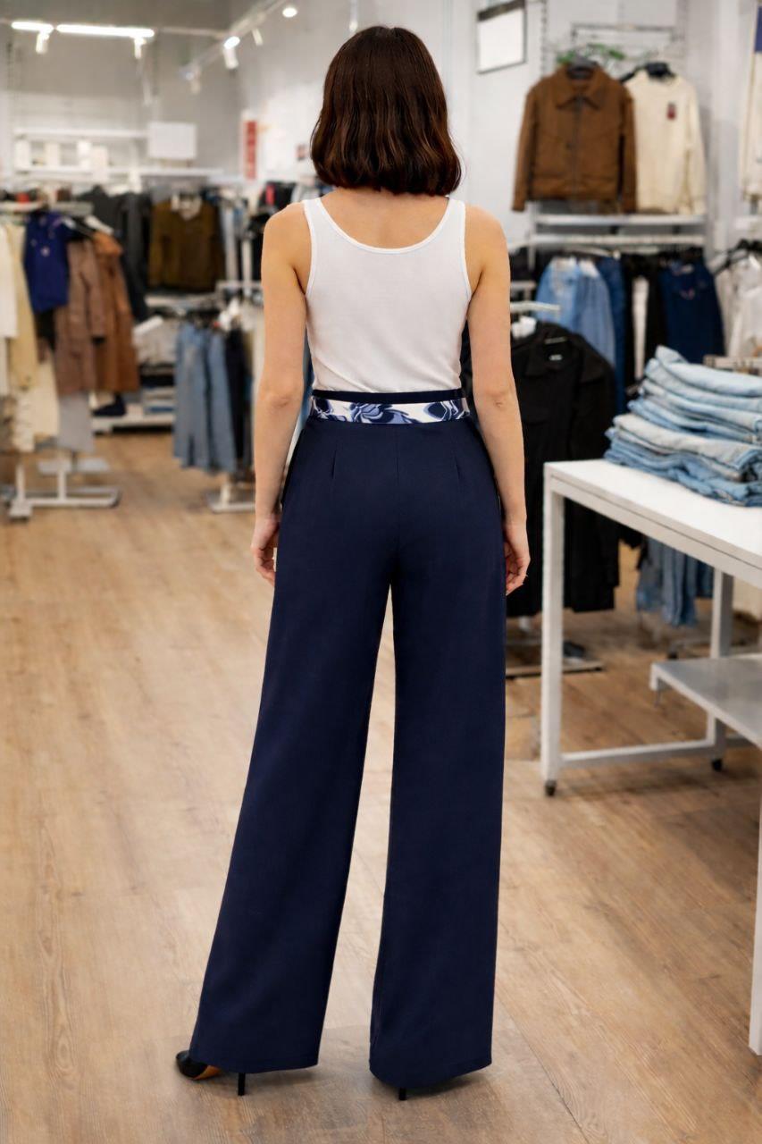 Kemer Aksesuarlı Wide Leg Pantolon