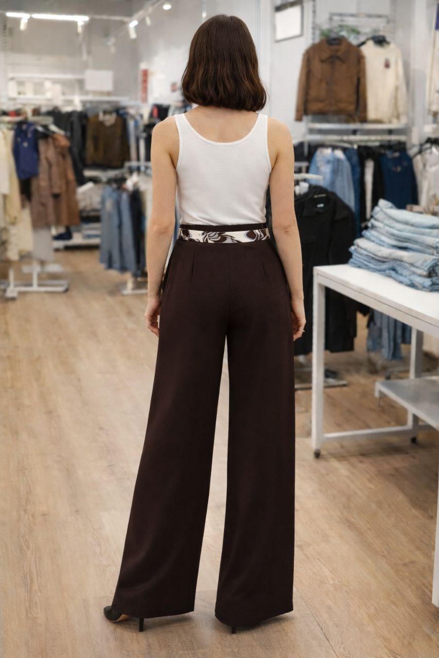 Kemer Aksesuarlı Wide Leg Pantolon
