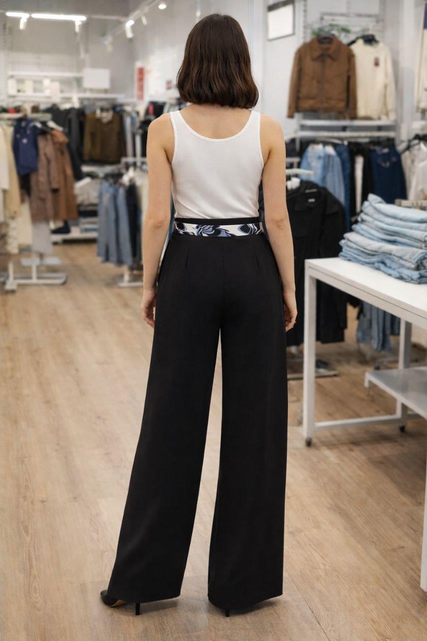 Kemer Aksesuarlı Wide Leg Pantolon