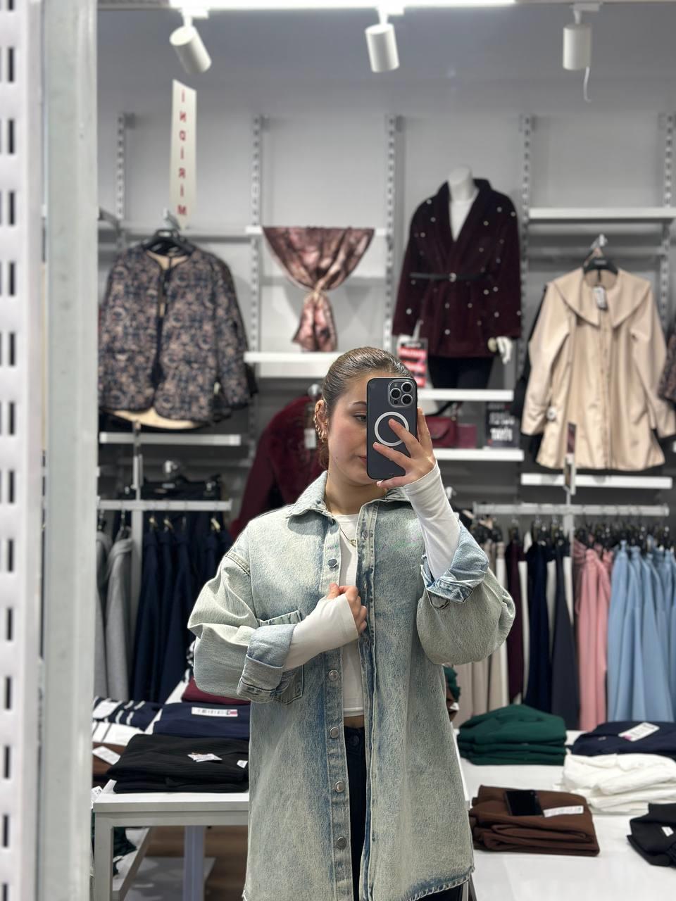 Oversize Kot Gömlek Ceket