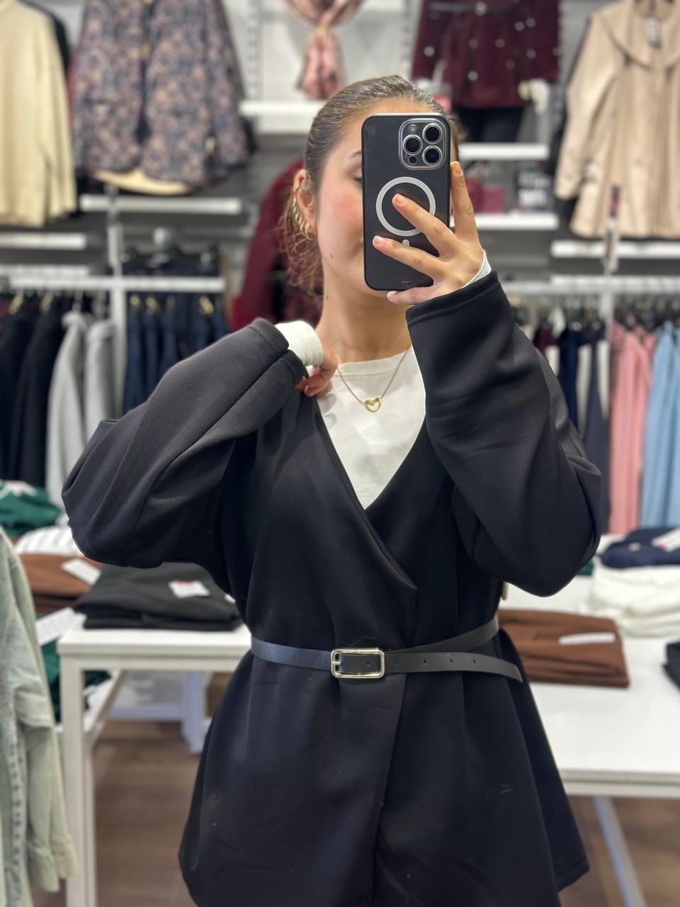 Scuba Kemerli Kimono Ceket