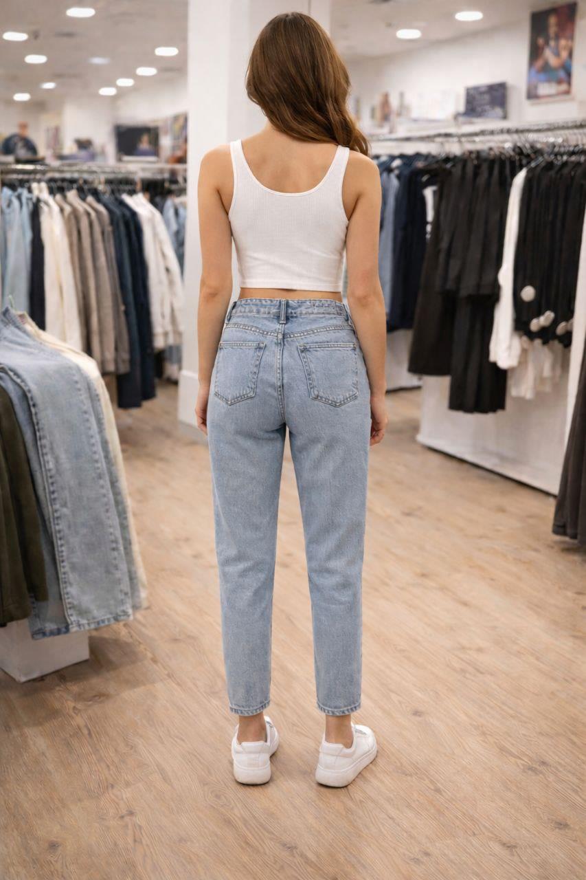 Snoopy Figürlü Mom Jean