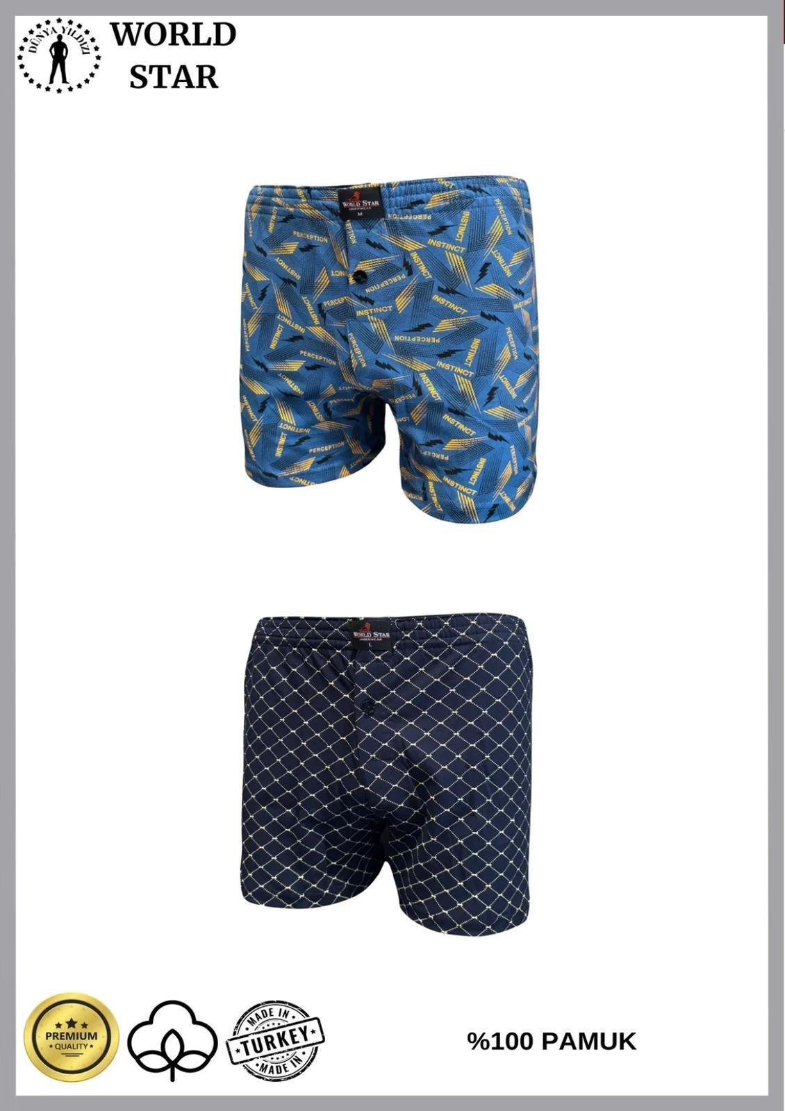 Aria's Closet 2'li Likralı Pamuklu Renkli Erkek Boxer