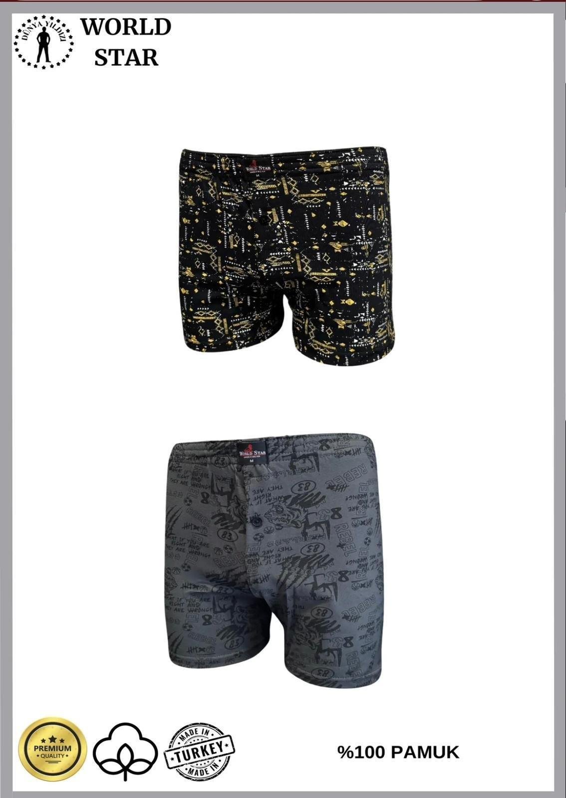 Aria's Closet 2'li Likralı Pamuklu Renkli Erkek Boxer