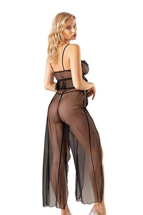 Aria's Closet Askılı Yırtmaçlı File Takım