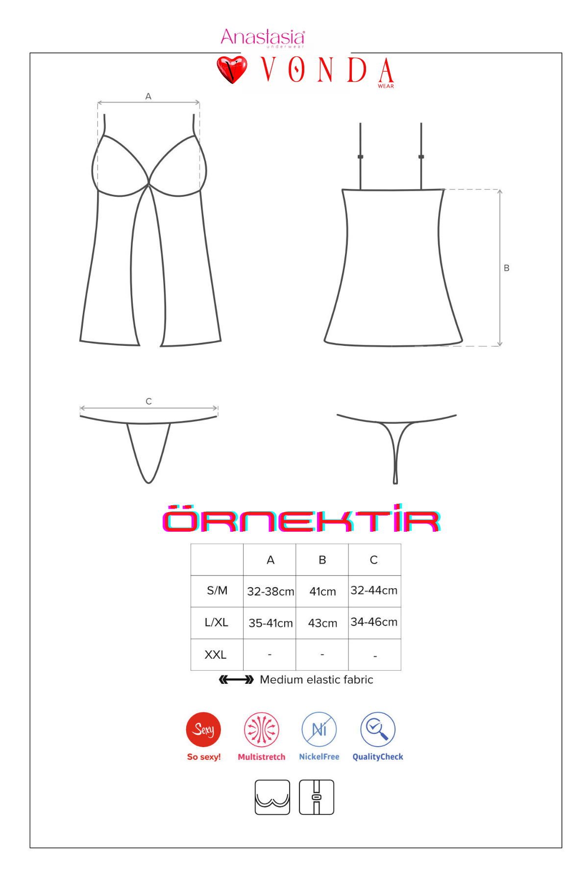 Aria's Closet Beyaz Kenarları Dantel İşlemeli Hemşire Kostümü