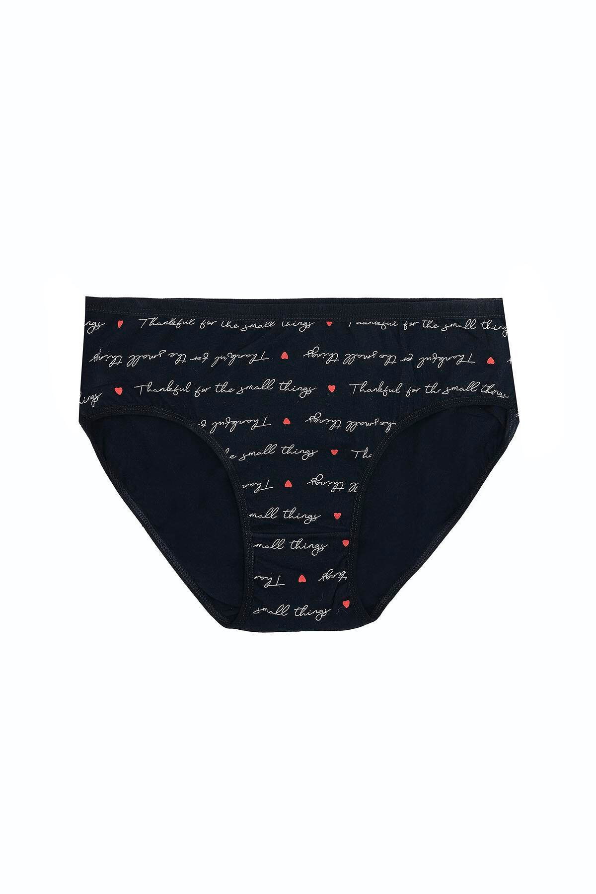 Aria's Closet Büyük Beden Pamuklu Likralı Karışık Renkli 3'lü Külot