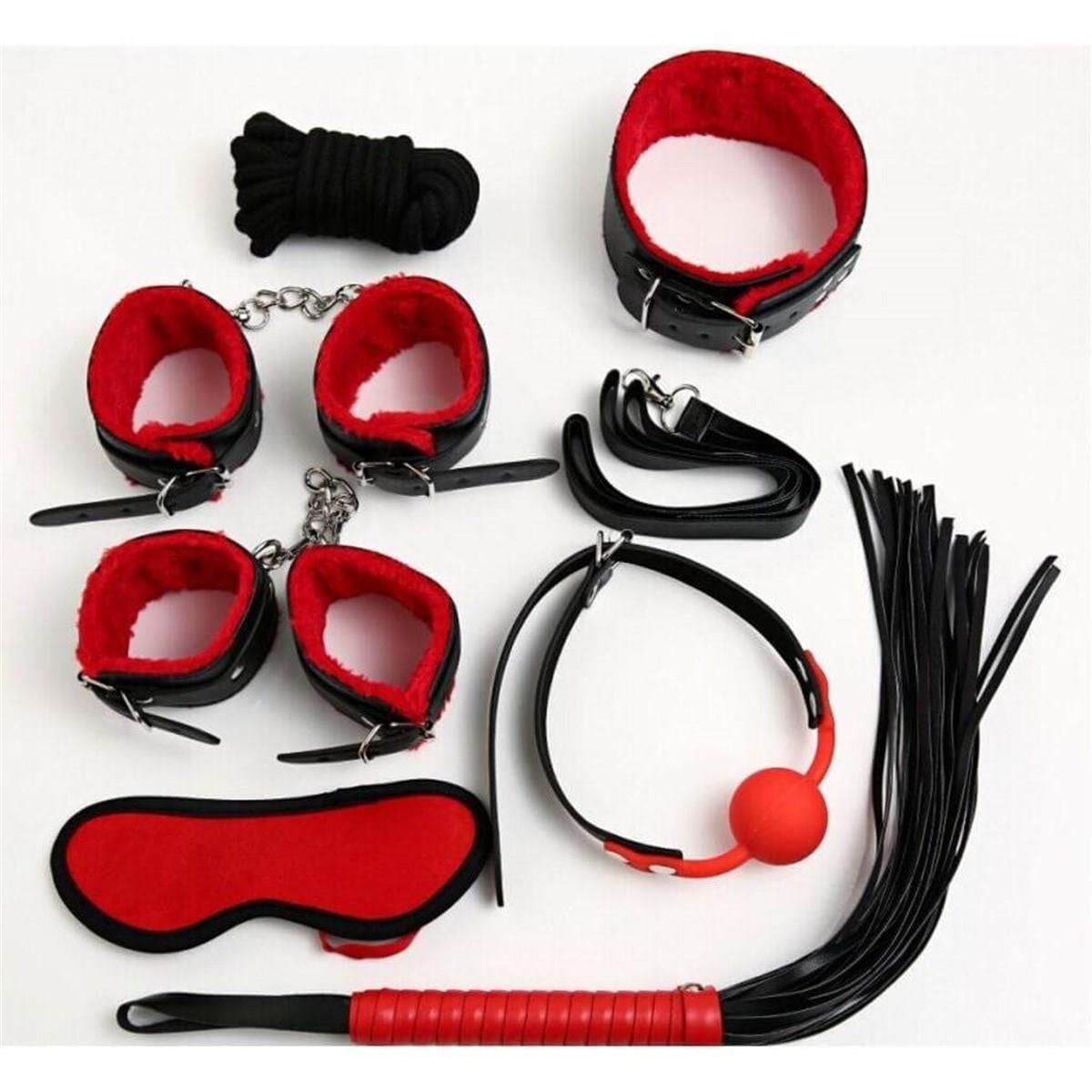 Aria's Closet Grinin 50 Tonu Fantazi Kelepçe Kırbaç Seti