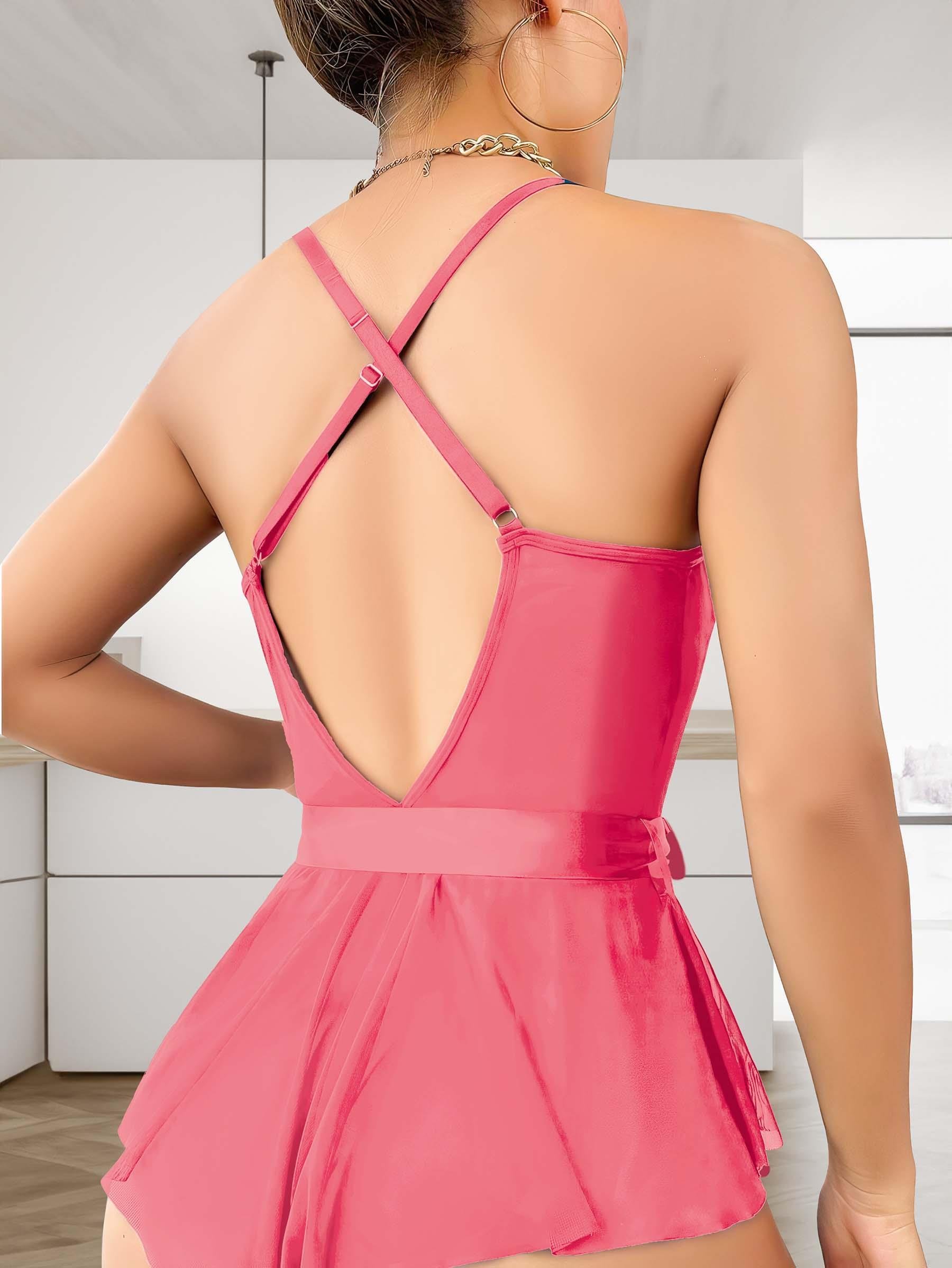 Aria's Closet Gül Kurusu Dantel İşlemeli Kurdelalı Fantezi Tül Babydoll