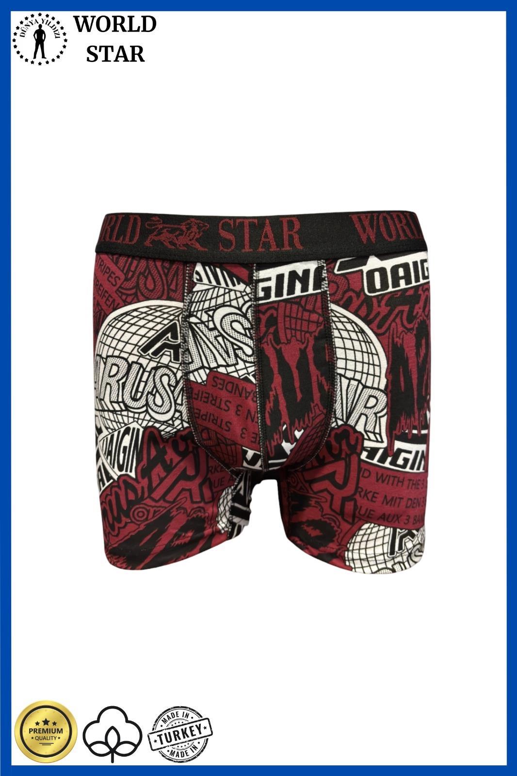 Aria's Closet Likralı Pamuklu Renkli Erkek Boxer