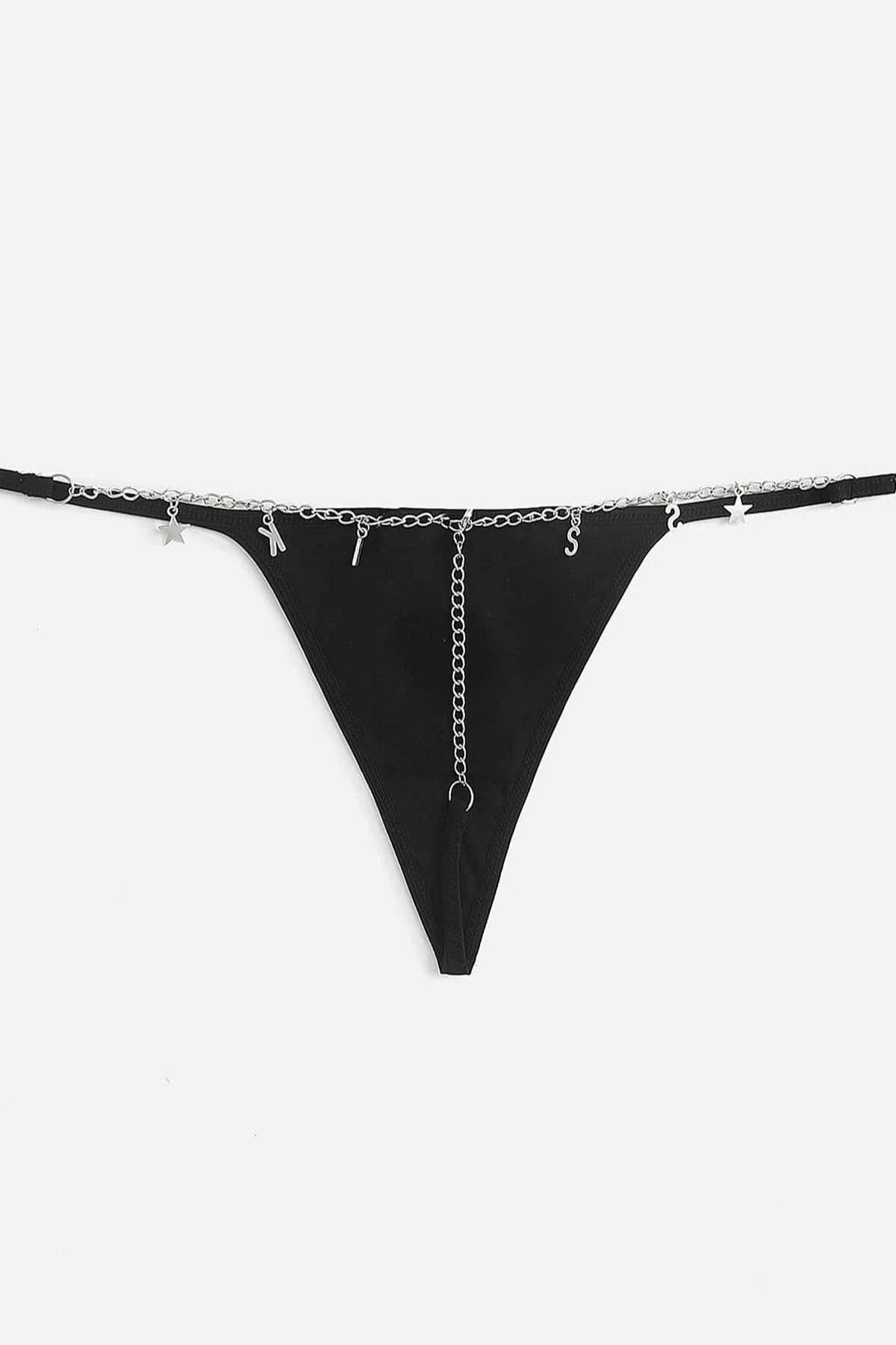 Aria's Closet Yazılı Zincirli Fantezi Tanga