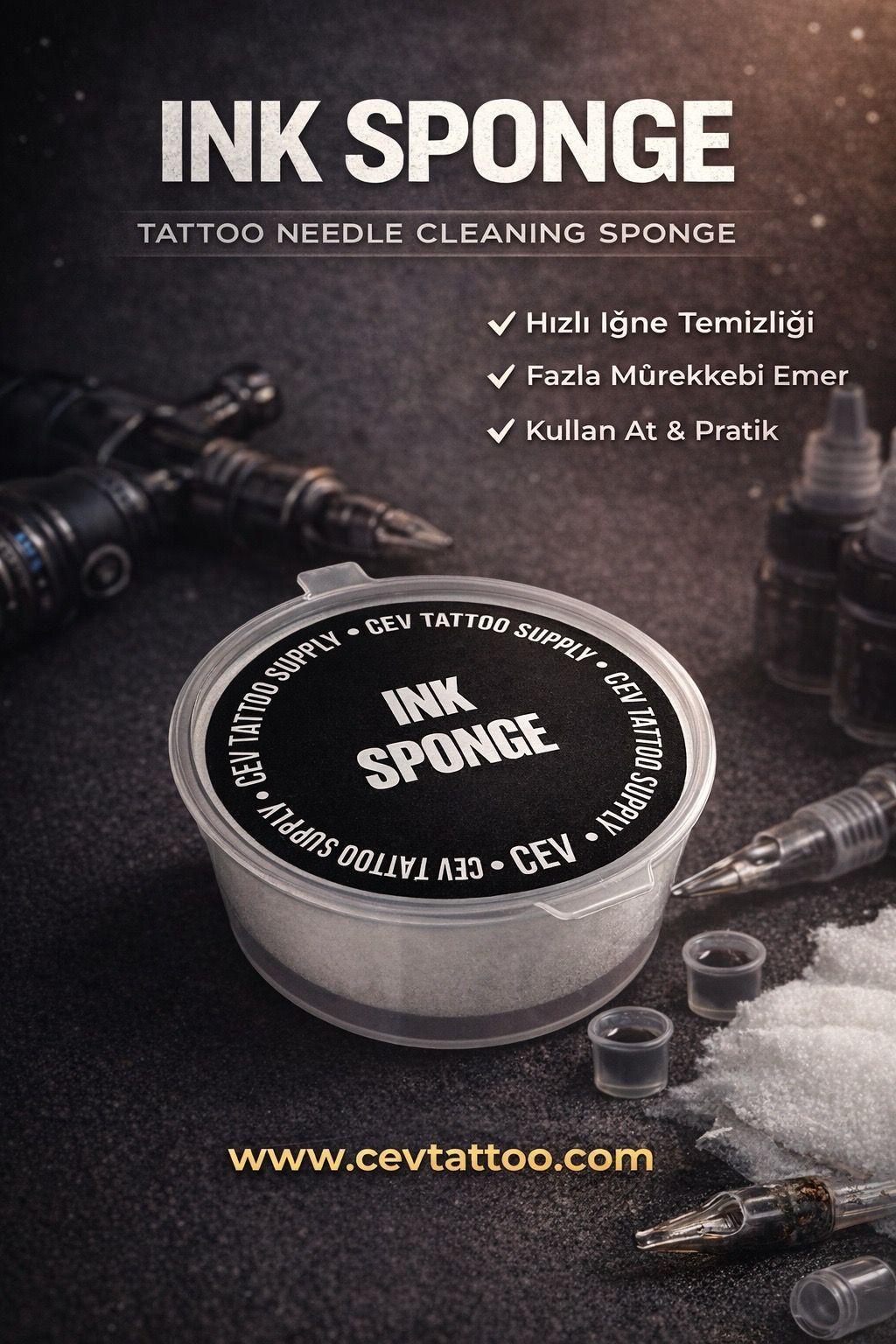 Cev Ink Sponge İğne Temizleme Süngeri (10 Adet)