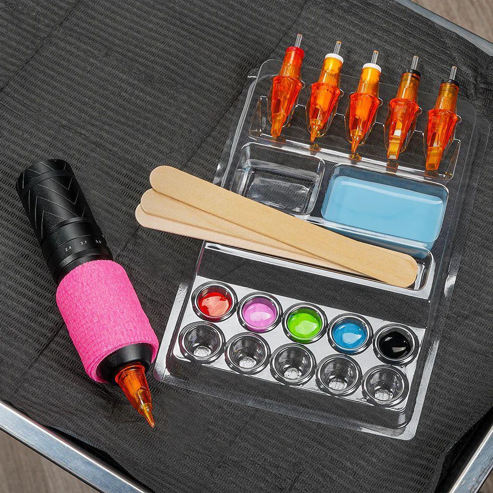 Cev Tattoo Supply Dövme Boya Pota Organizer Cev Ink Tray (20'Li Steril Paket)