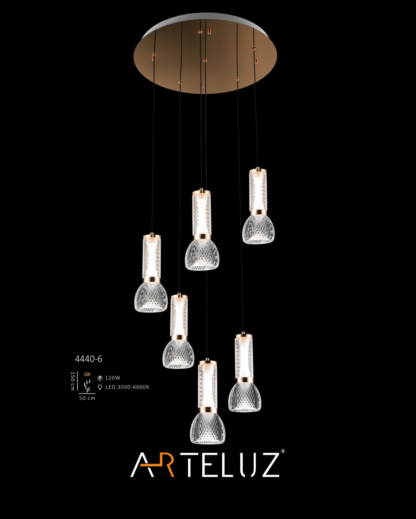 ELEGANZA SARKIT AVİZE (50 CM)