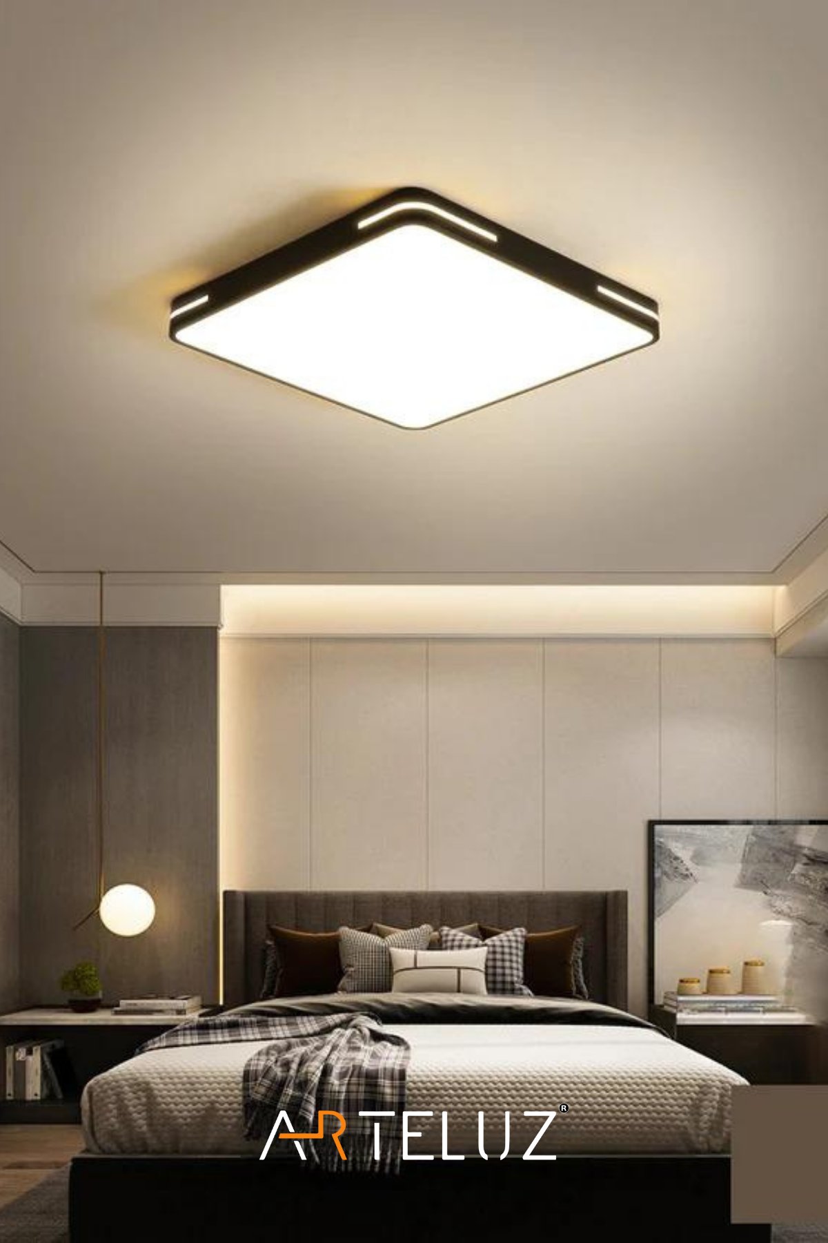 KARE MODEL MODERN PLAFONYER AVİZE (50X50 CM)