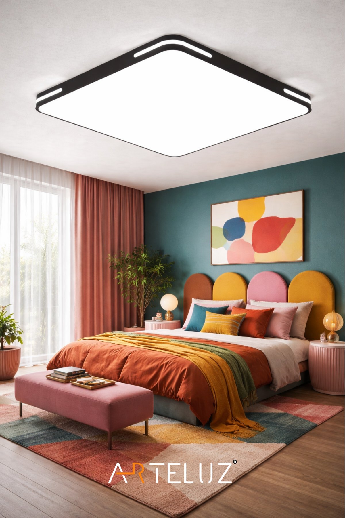 KARE MODEL MODERN PLAFONYER AVİZE (70X70 CM)