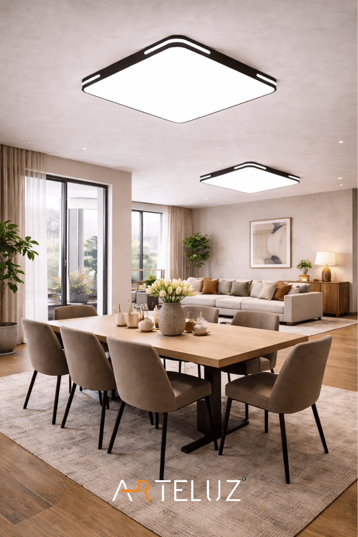 KARE MODEL MODERN PLAFONYER AVİZE (70X70 CM)