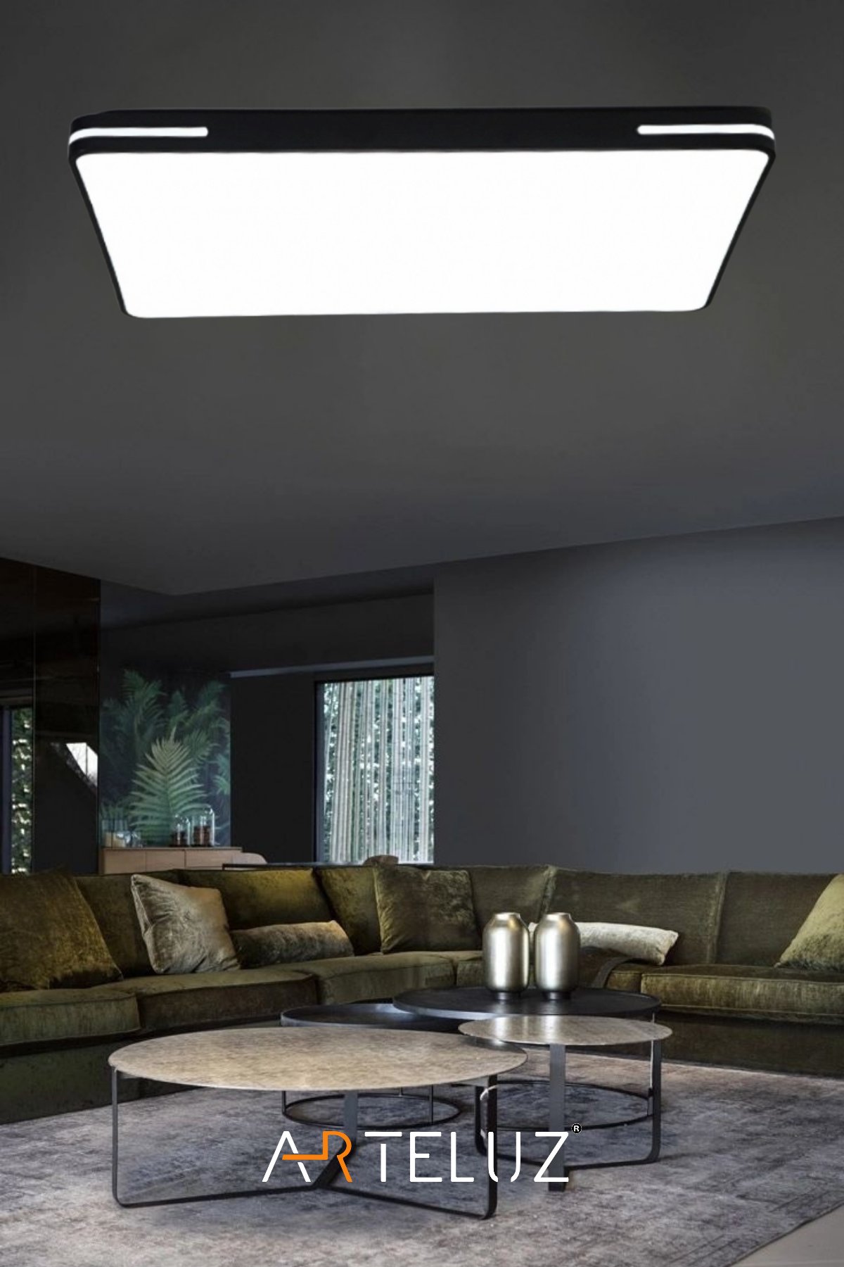 KARE MODEL MODERN PLAFONYER AVİZE (90X60 CM)