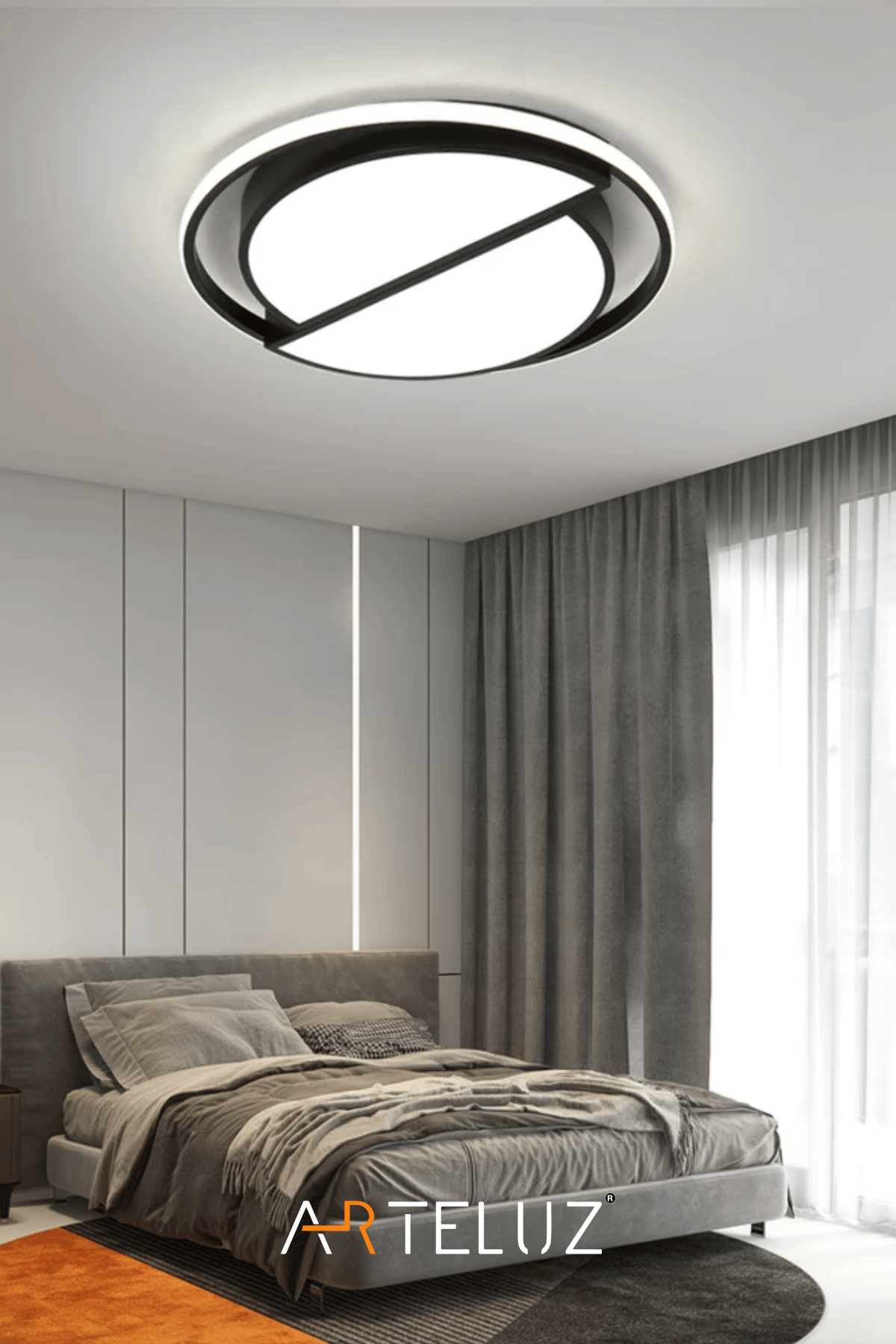 KESİK YUVARLAK MODEL MODERN PLAFONYER AVİZE (50 CM)