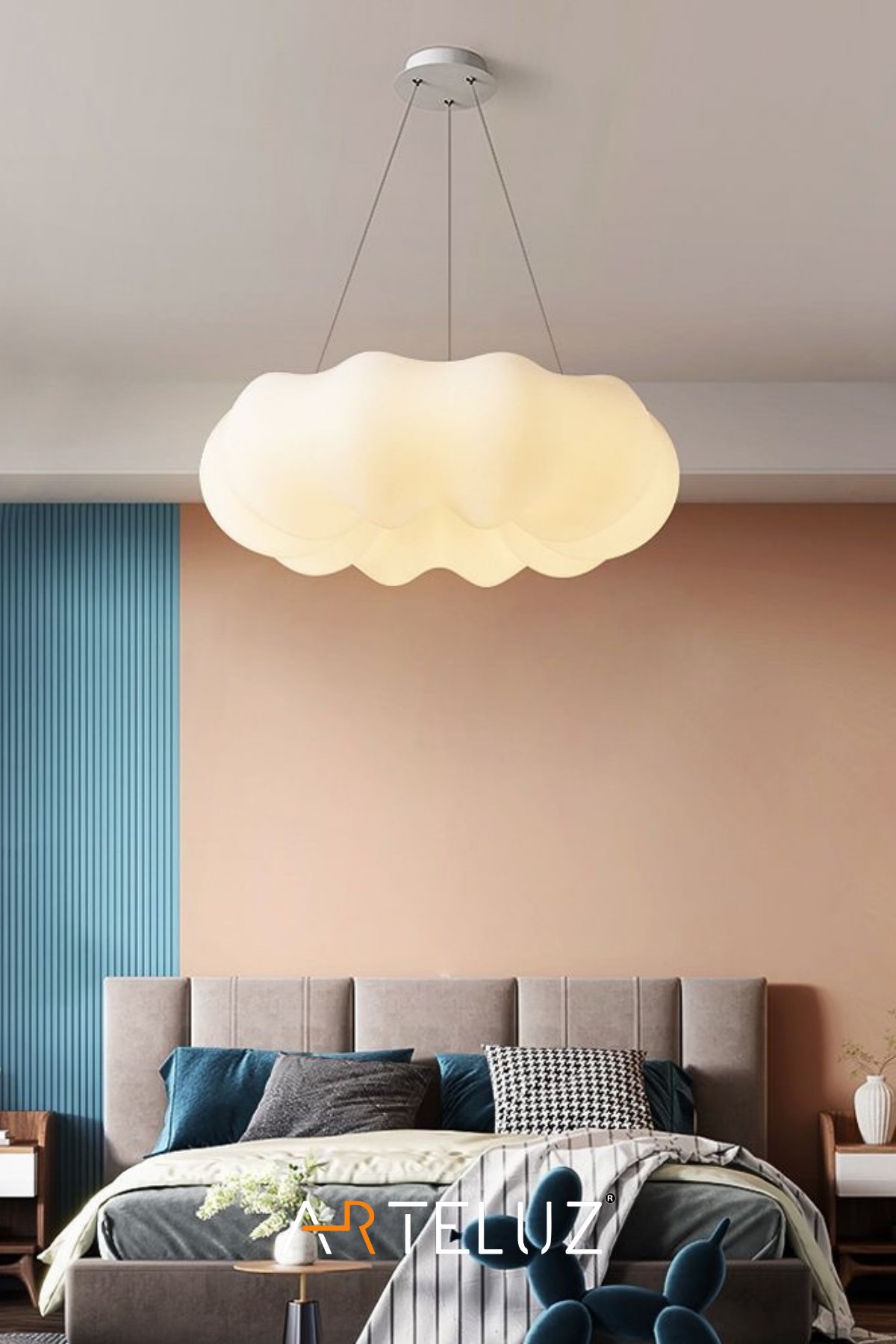 Luxury Bulut Model Modern Sarkıt Avize (55 CM)