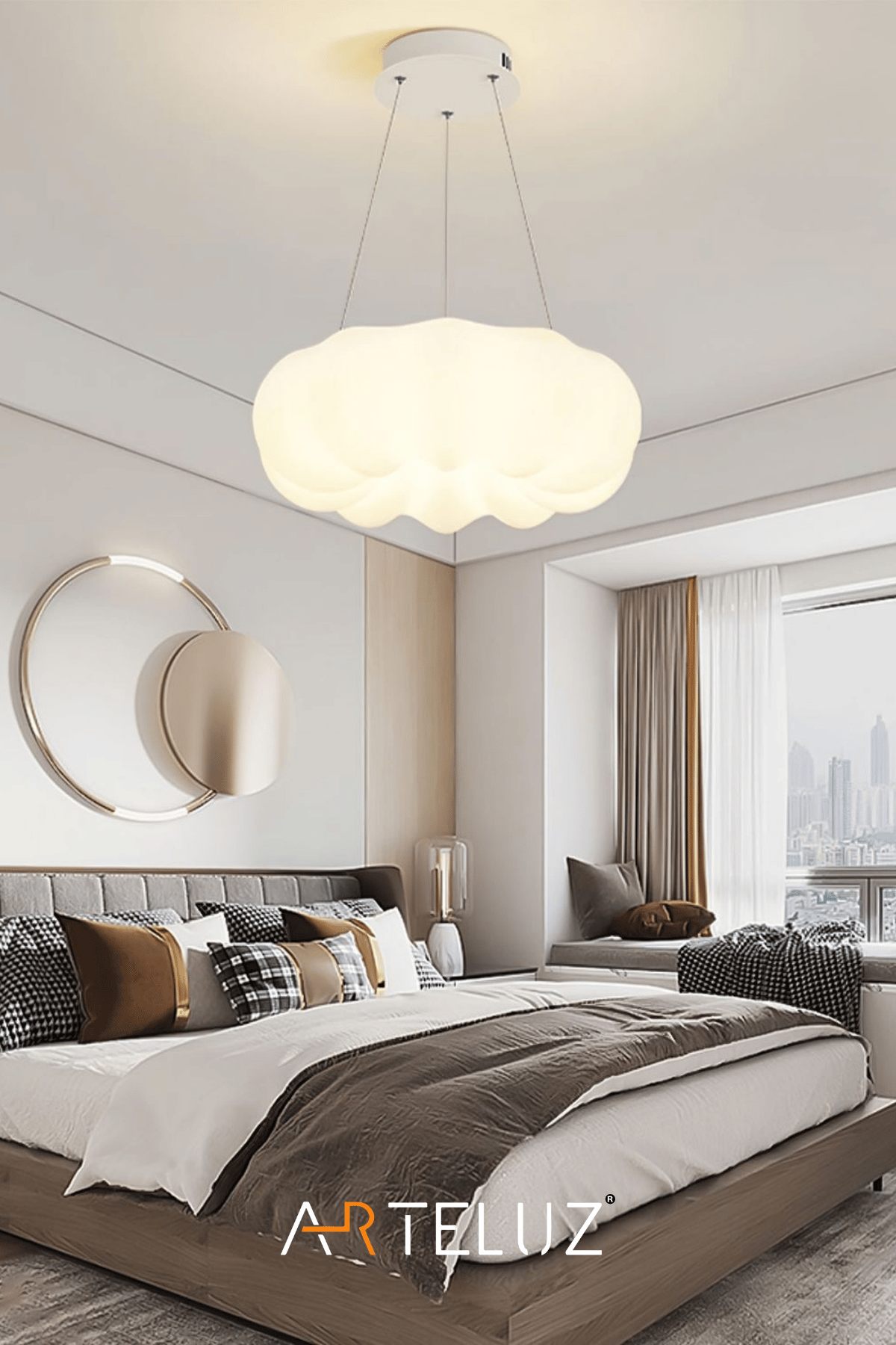 Luxury Bulut Model Modern Sarkıt Avize (55 CM)