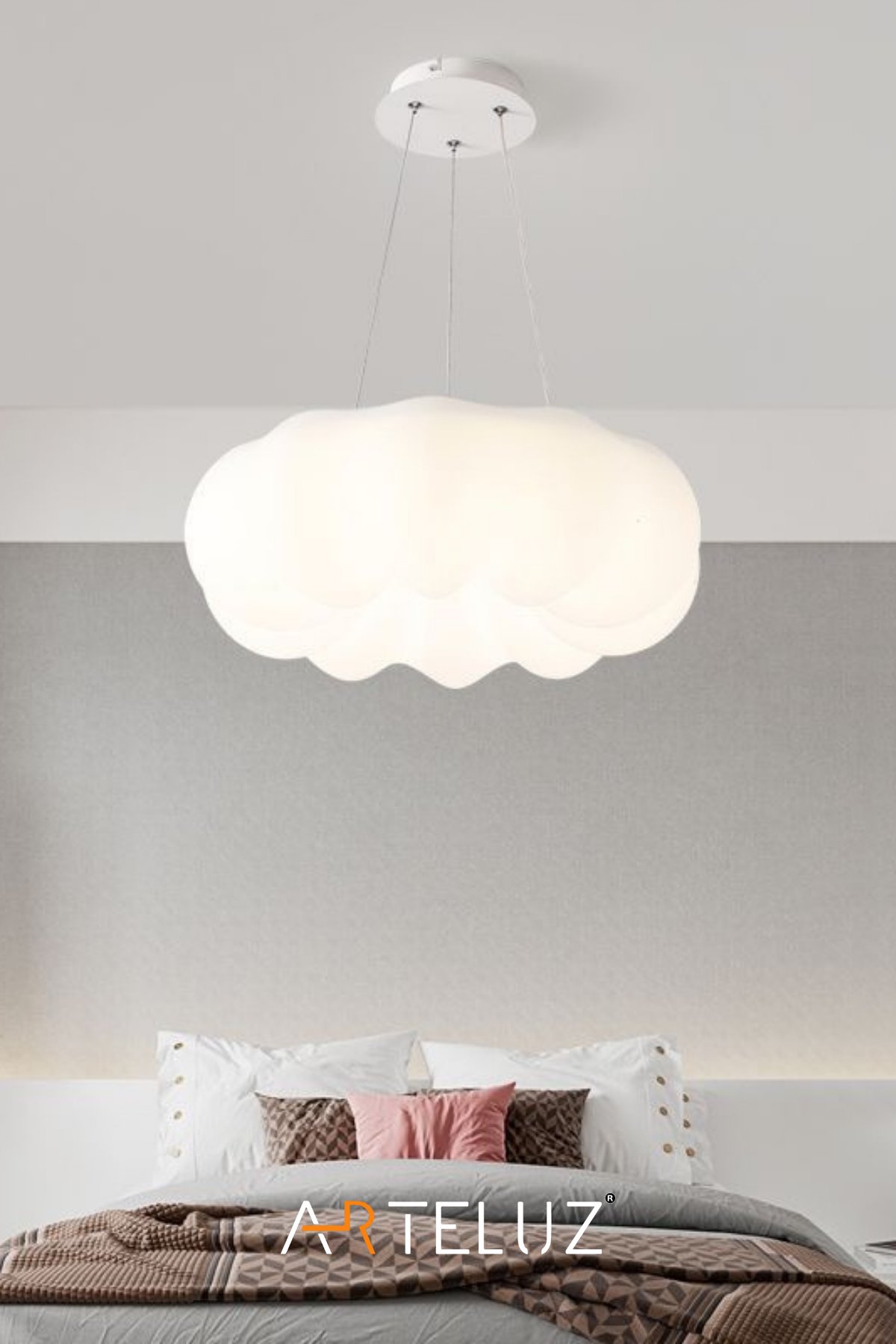 Luxury Bulut Model Modern Sarkıt Avize (55 CM)