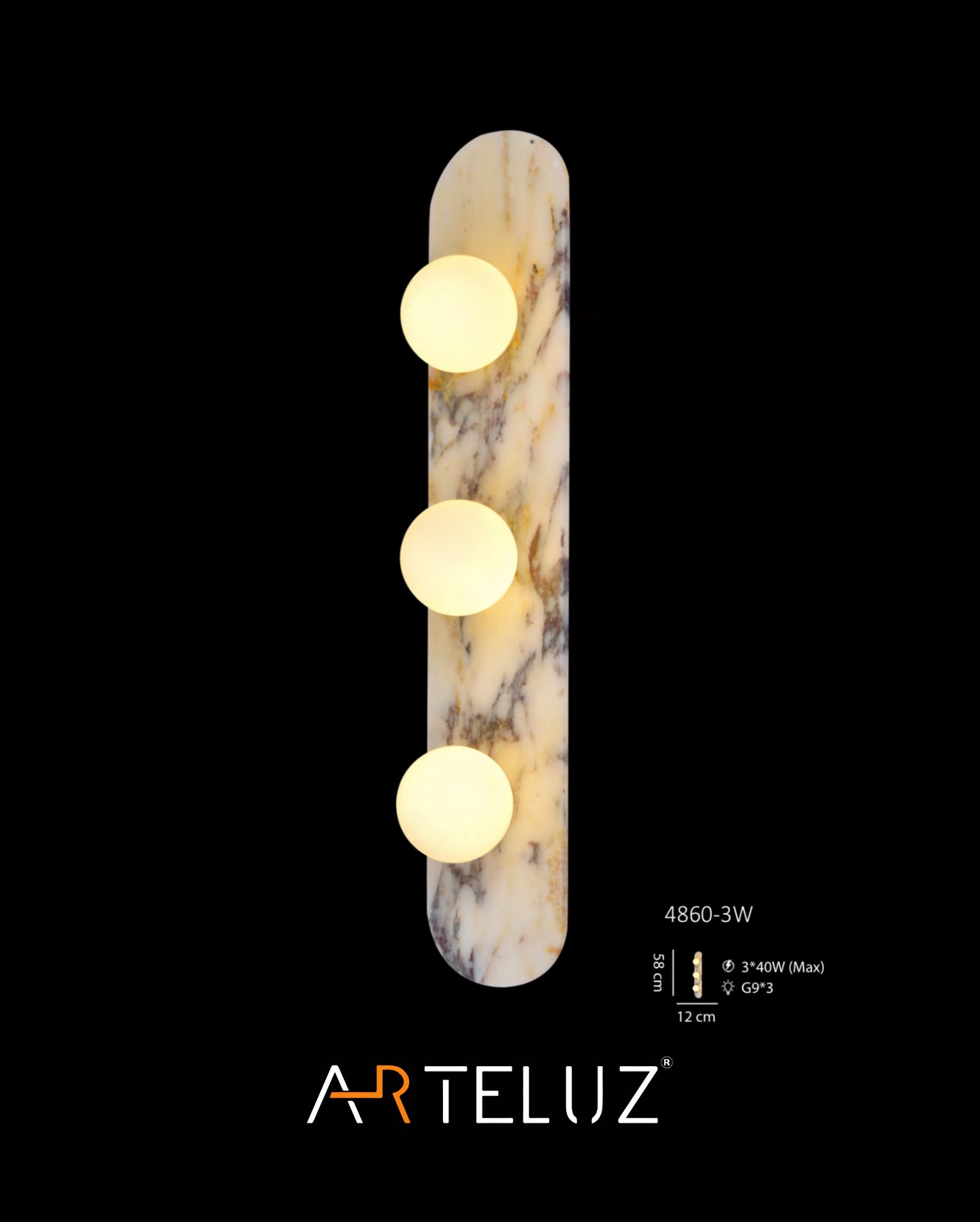 MARBLE LIGHT APLİK (58 CM)