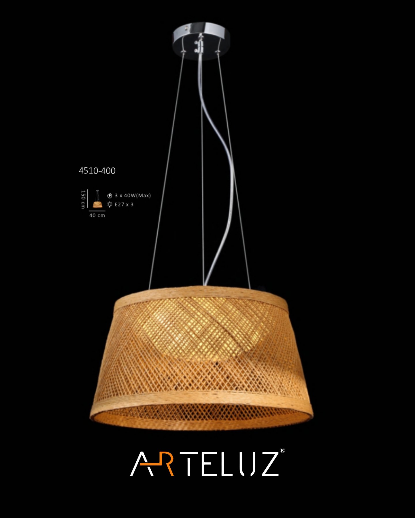 RATTALUZ SARKIT AVİZE (40 CM)
