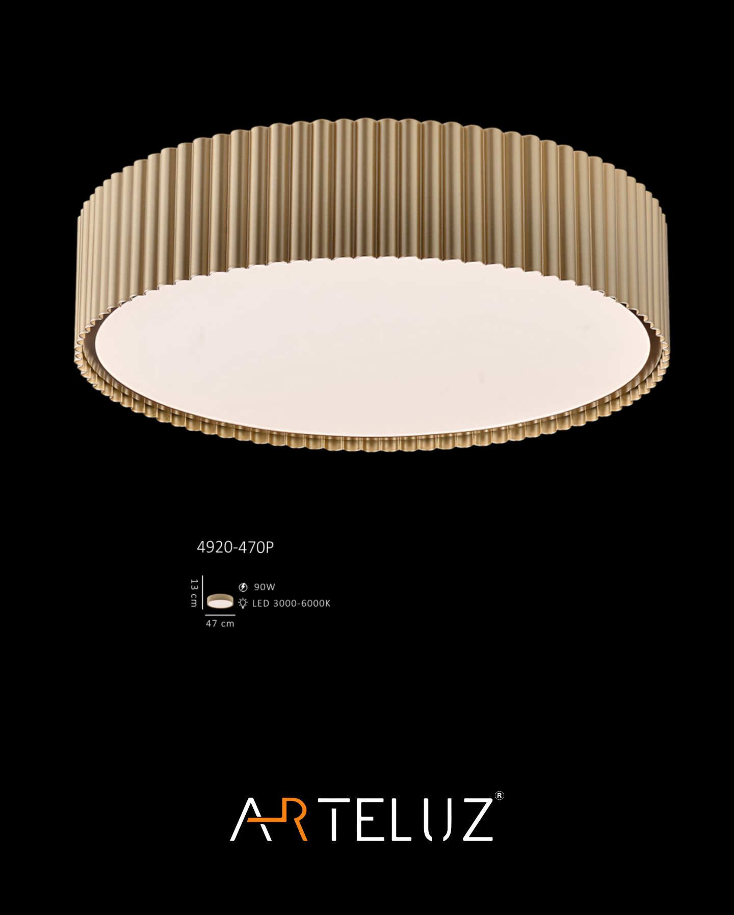 RIBBON PLAFONYER AVİZE (47 CM)