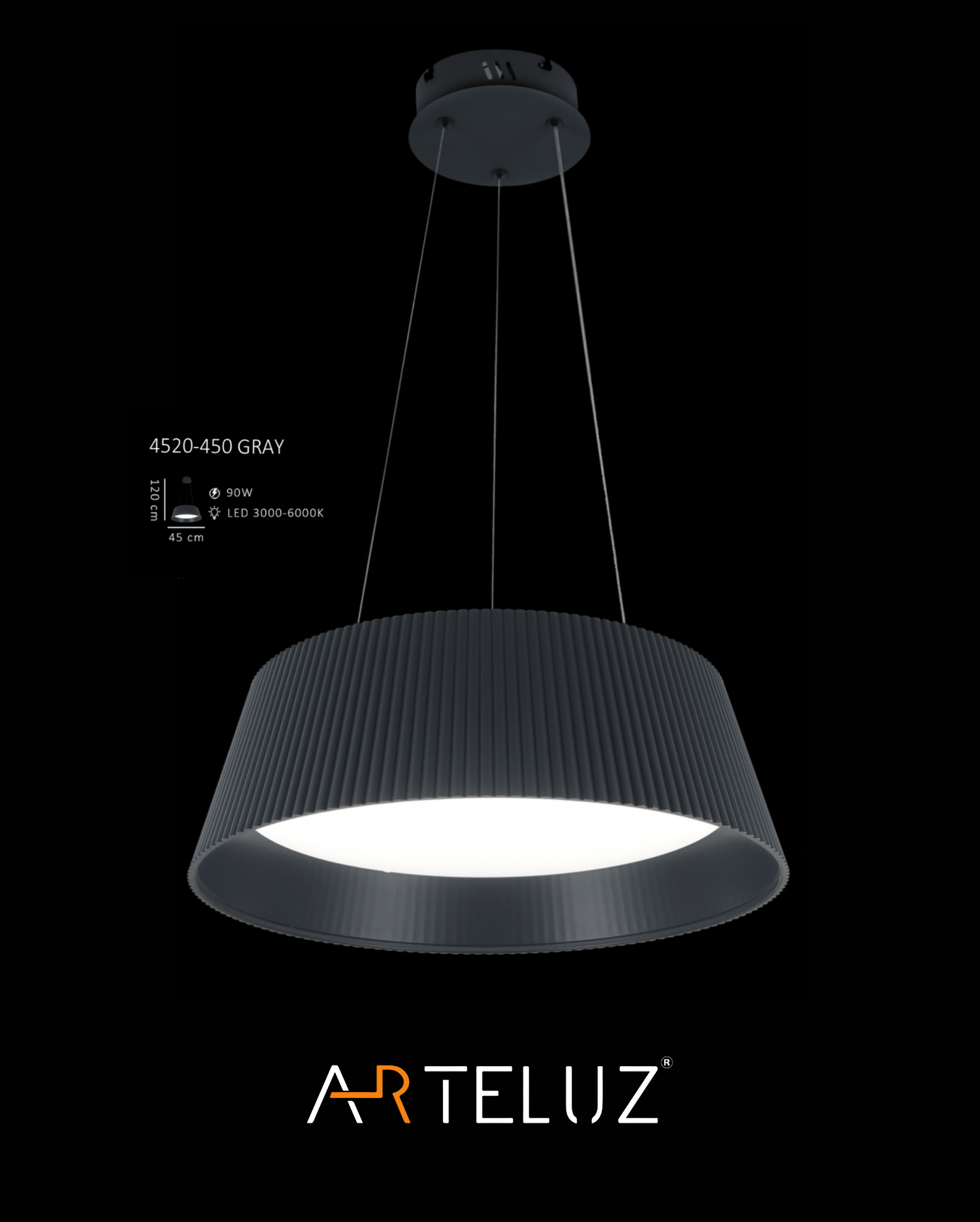 RIBLO GRAY SARKIT AVİZE (45 CM)
