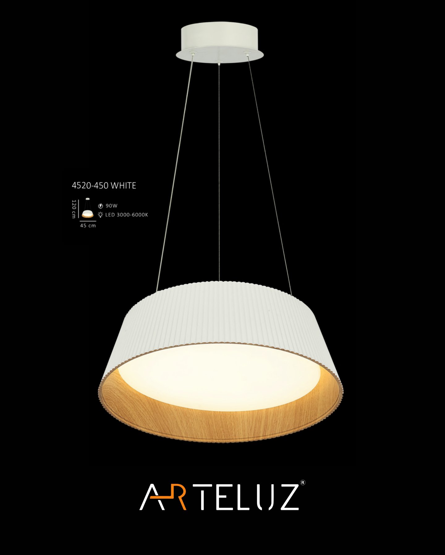 RIBLO WHITE SARKIT AVİZE (45 CM)