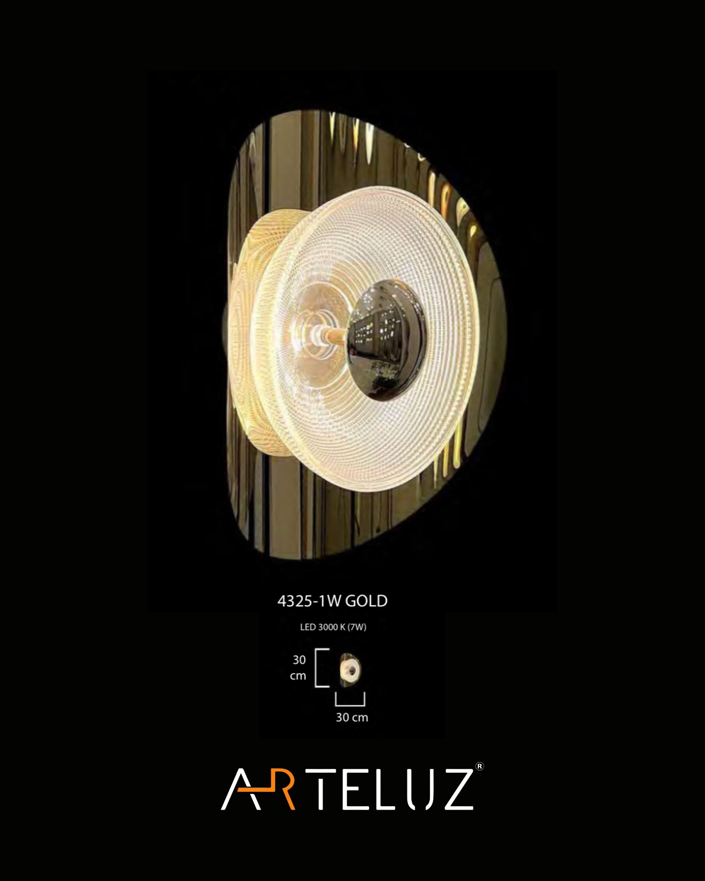 ROZET APLİK GOLD (30 CM)