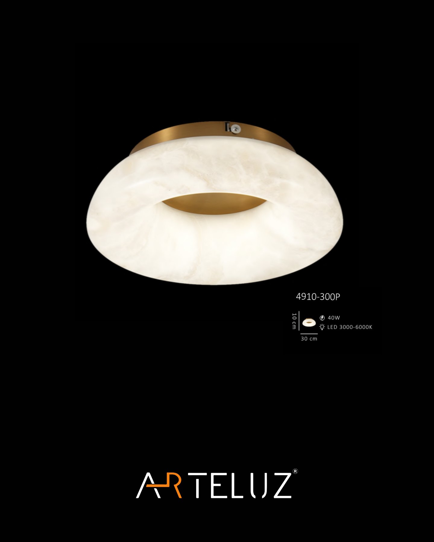 TERRA WHITE PLAFONYER AVİZE (30 CM)