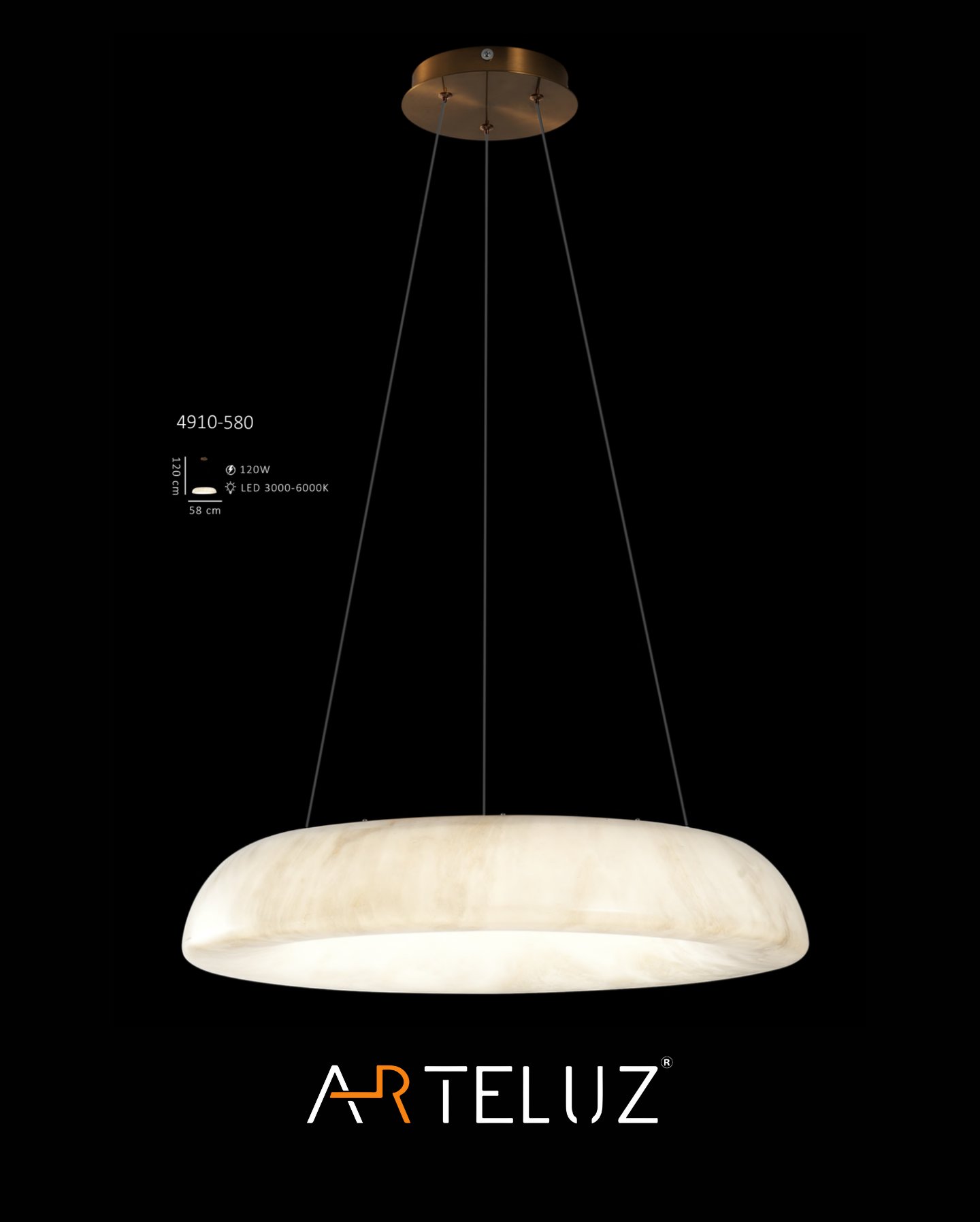TERRA WHITE SARKIT AVİZE (58 CM)