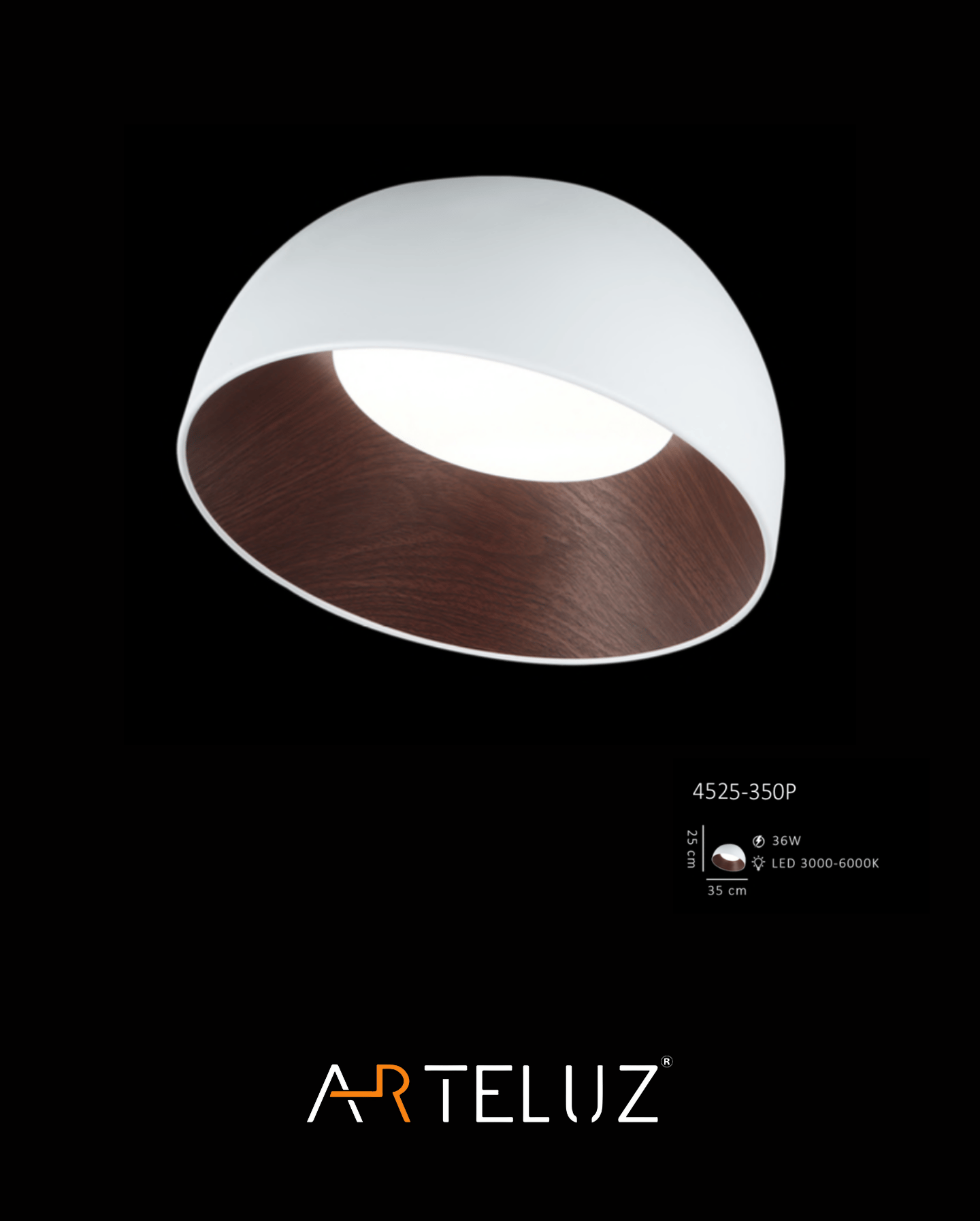 WOODBOWL PLAFONYER AVİZE (35 CM)