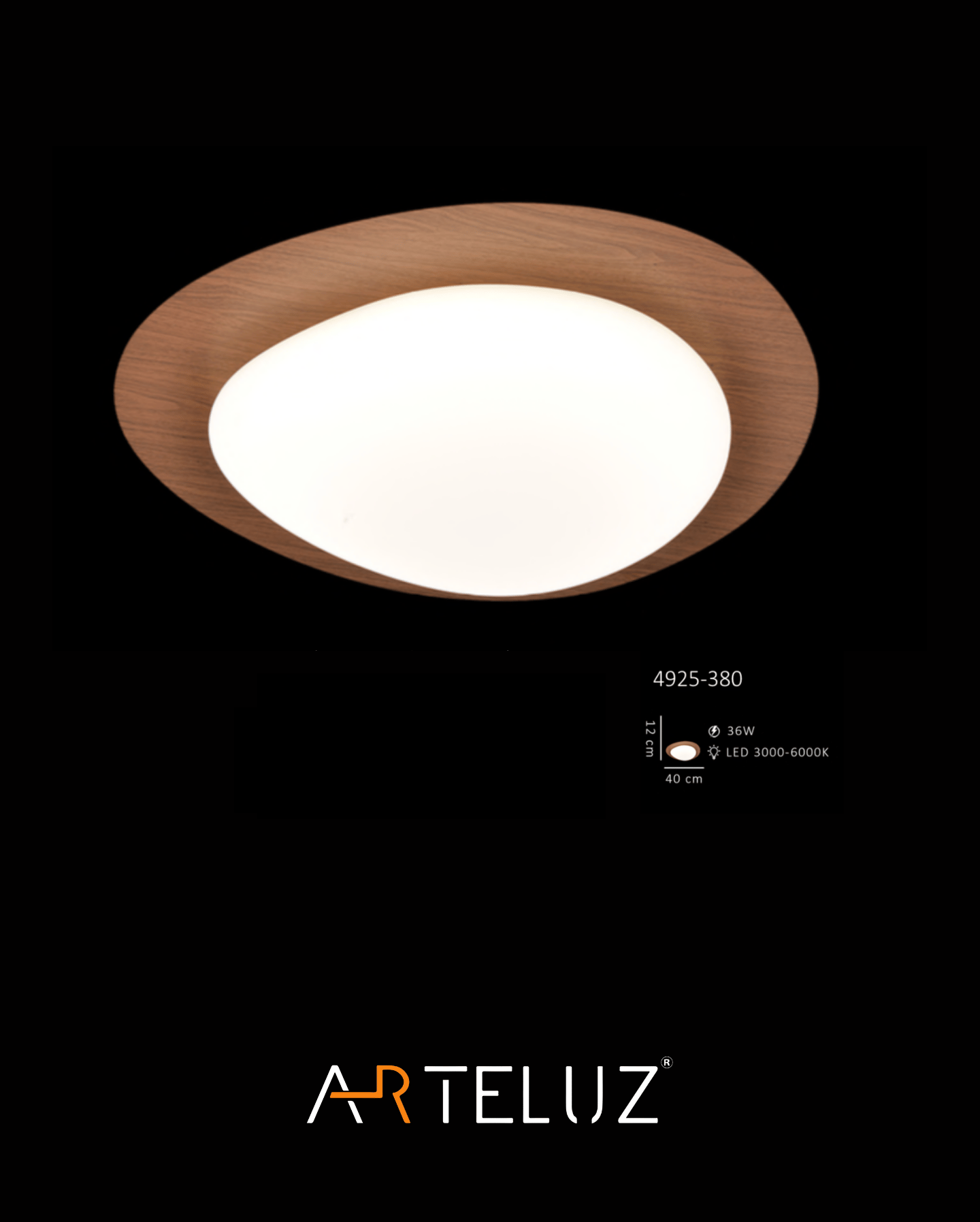 WOODDROP PLAFONYER AVİZE (40 CM)