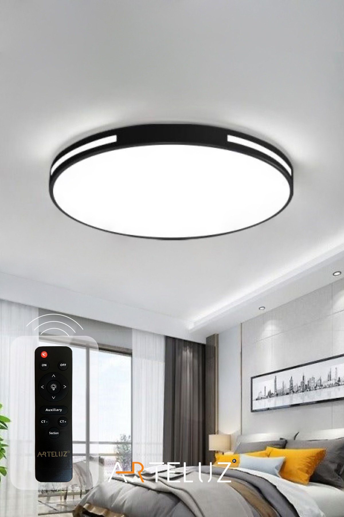 YUVARLAK MODEL MODERN PLAFONYER AVİZE (50 CM)