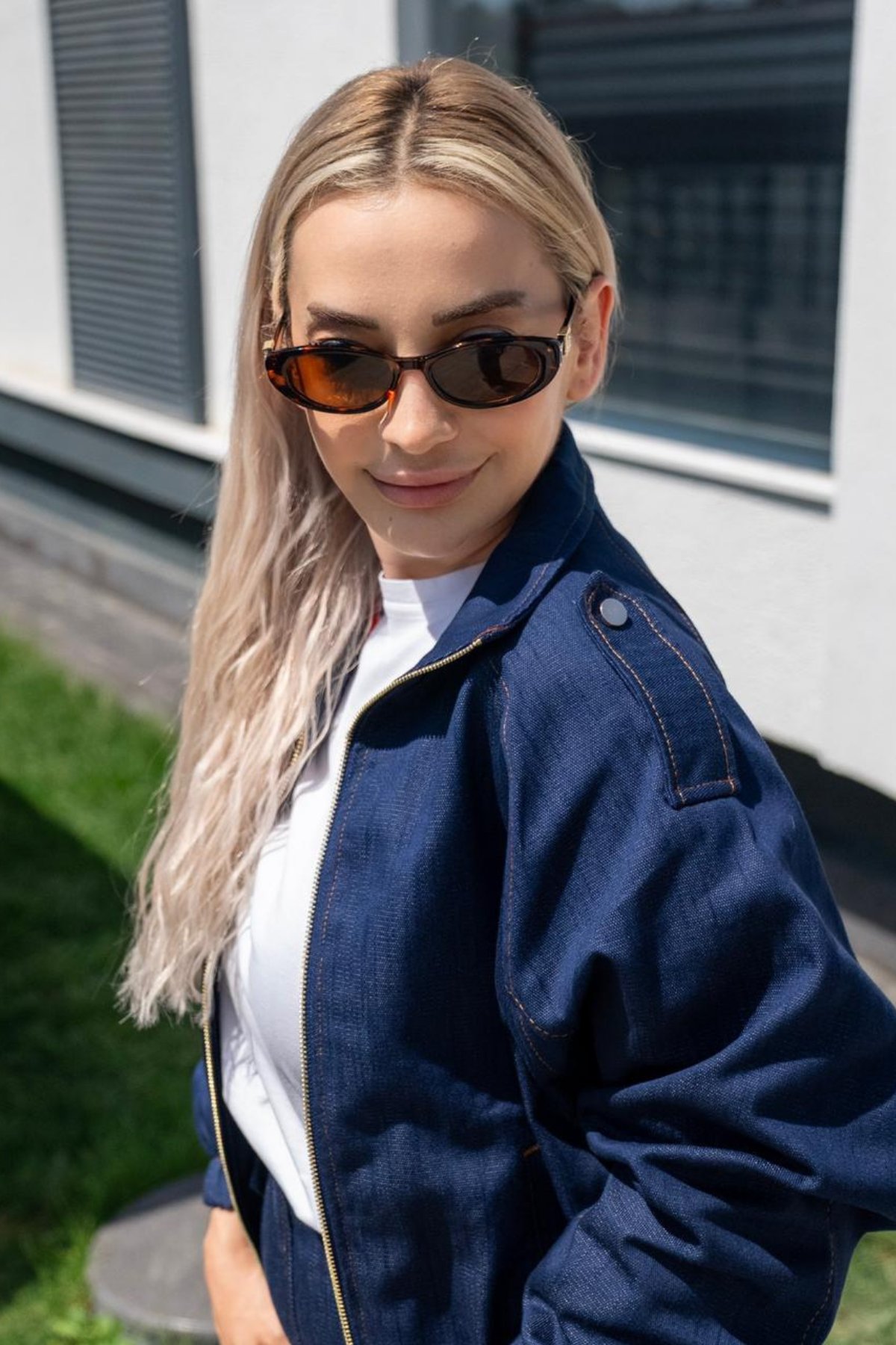 Kadın Denim Takım Astarlı Ceket ve Lastikli Bel Pantolon