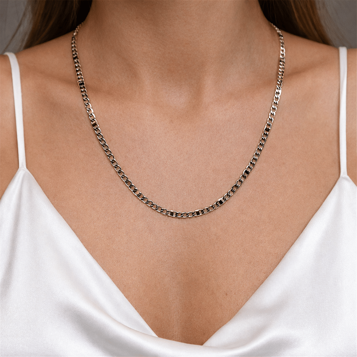 14 Ayar Gold K Modern Zincir Model Kolye 