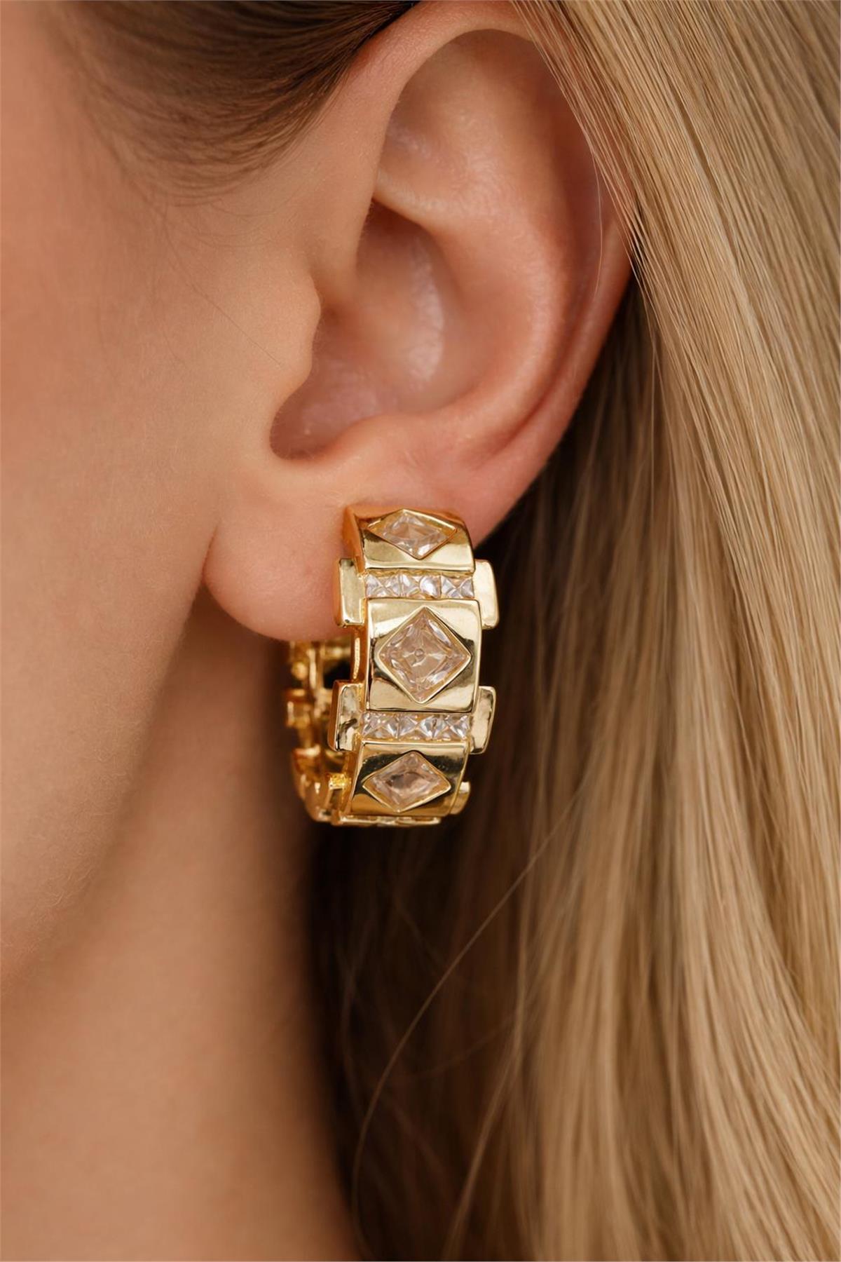 14 Ayar Gold Kuyumcu Model Küpe 