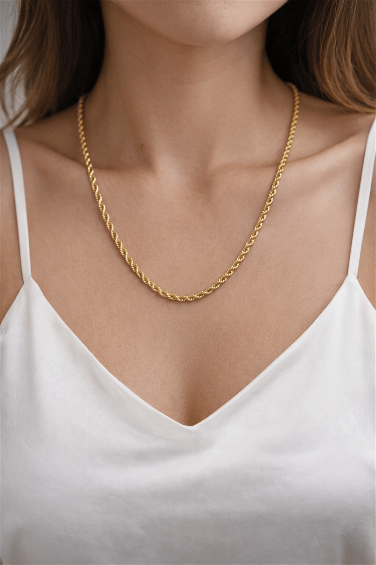 14 Ayar K Gold 50 Cm Halat Zincir Kolye 