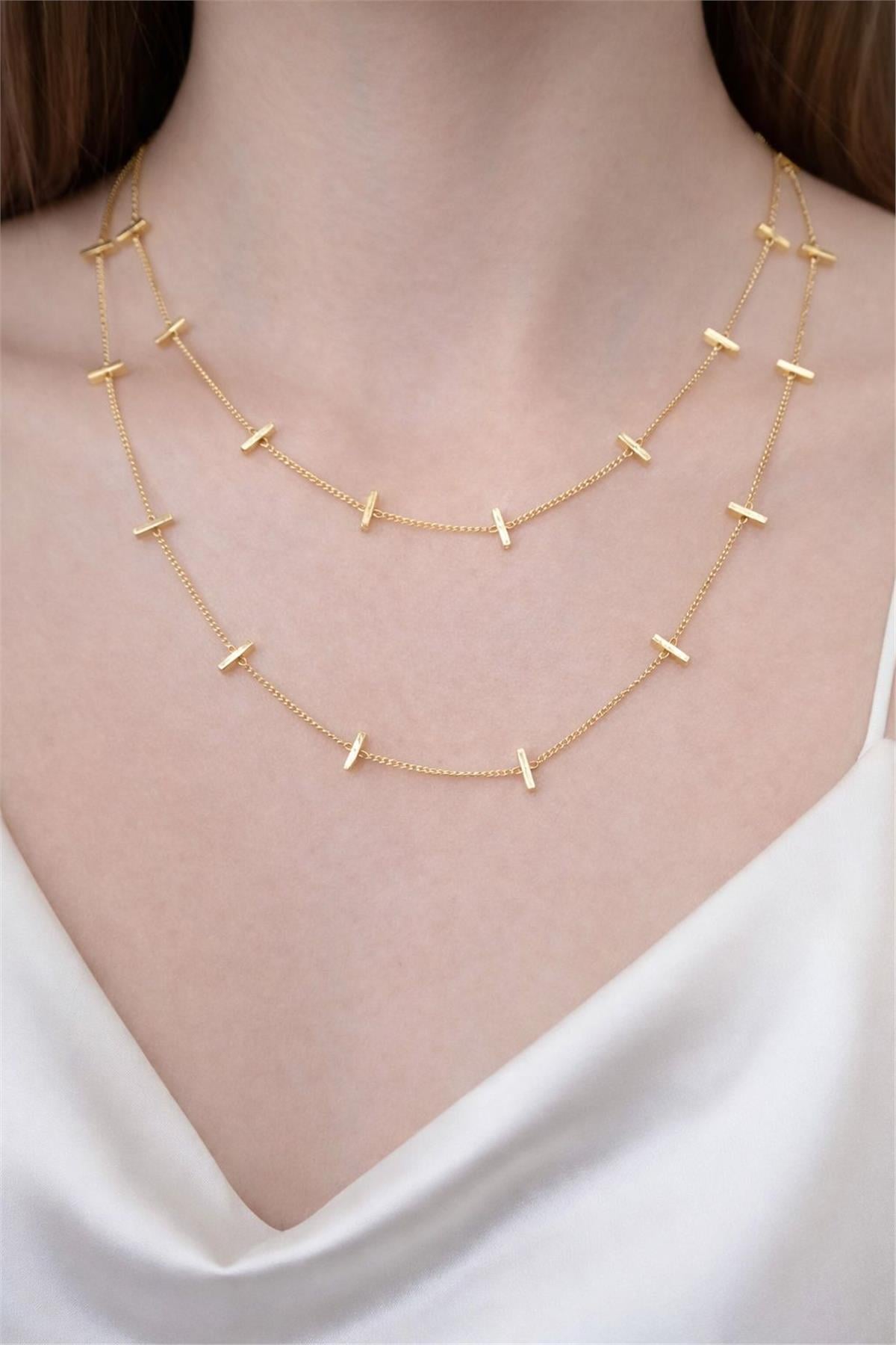 14 Ayar K Gold 80 Cm Lüks Kolye 